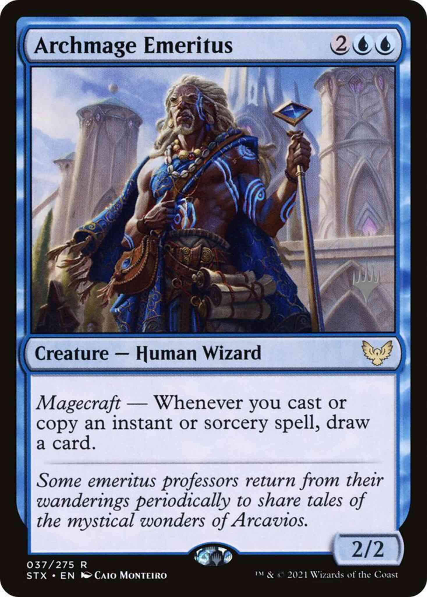 Archmage emeritus promo – Magic Archmage Emeritus [Promo Pack] [37p] [Strixhaven: School of Mages Promos] [Non-Foil]