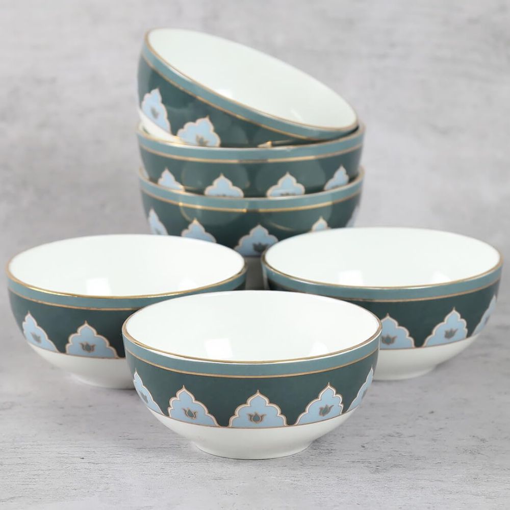 India Circus Gardenia Dreams Dinner Set | Premium 22K Liquid Gold | Set of 20 Pcs - view 4