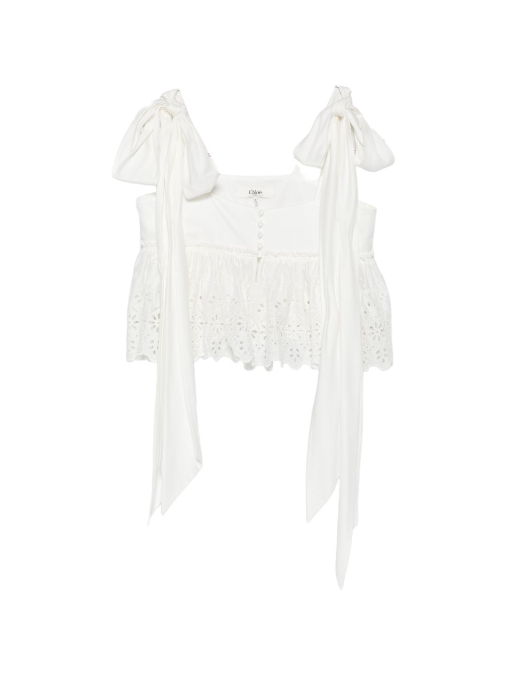 Chloè white – Chloé Chloè Top WHITE – Outer: Cotton 100%