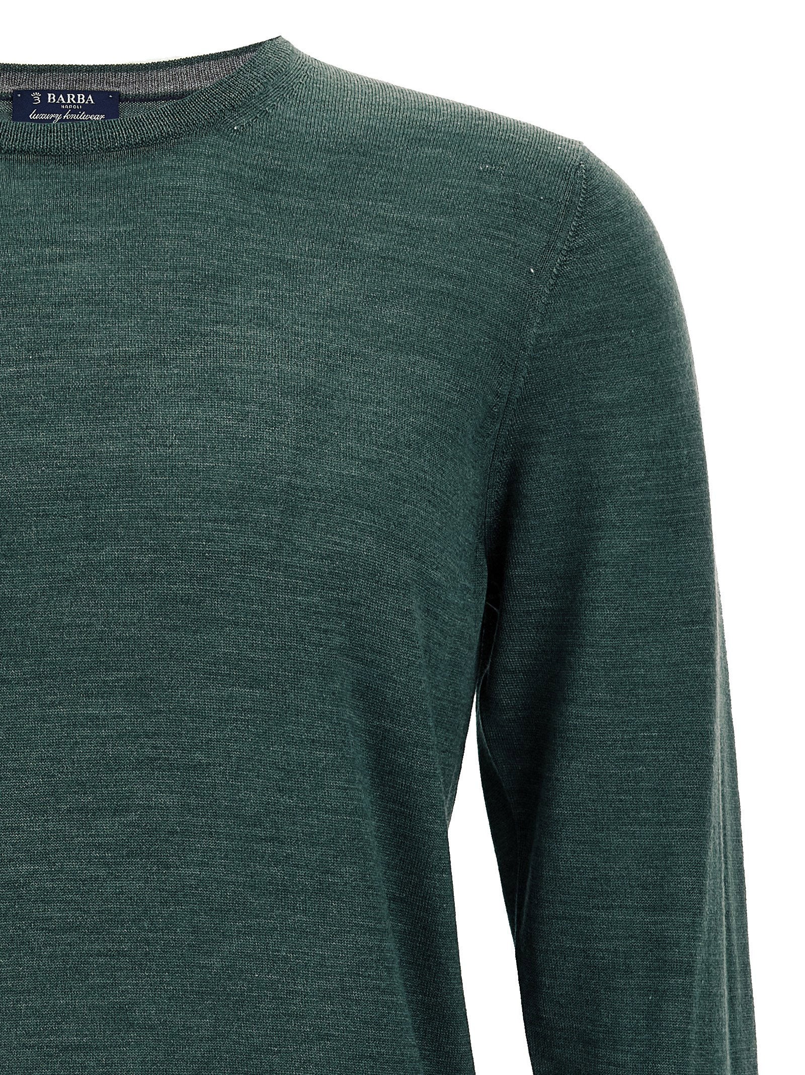 Barba Crew-neck Sweater – 70% wo, 30% si - view 3