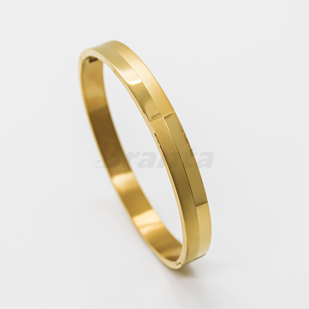 Branta Matt and Shiny Men's Gold Bracelet - view 2