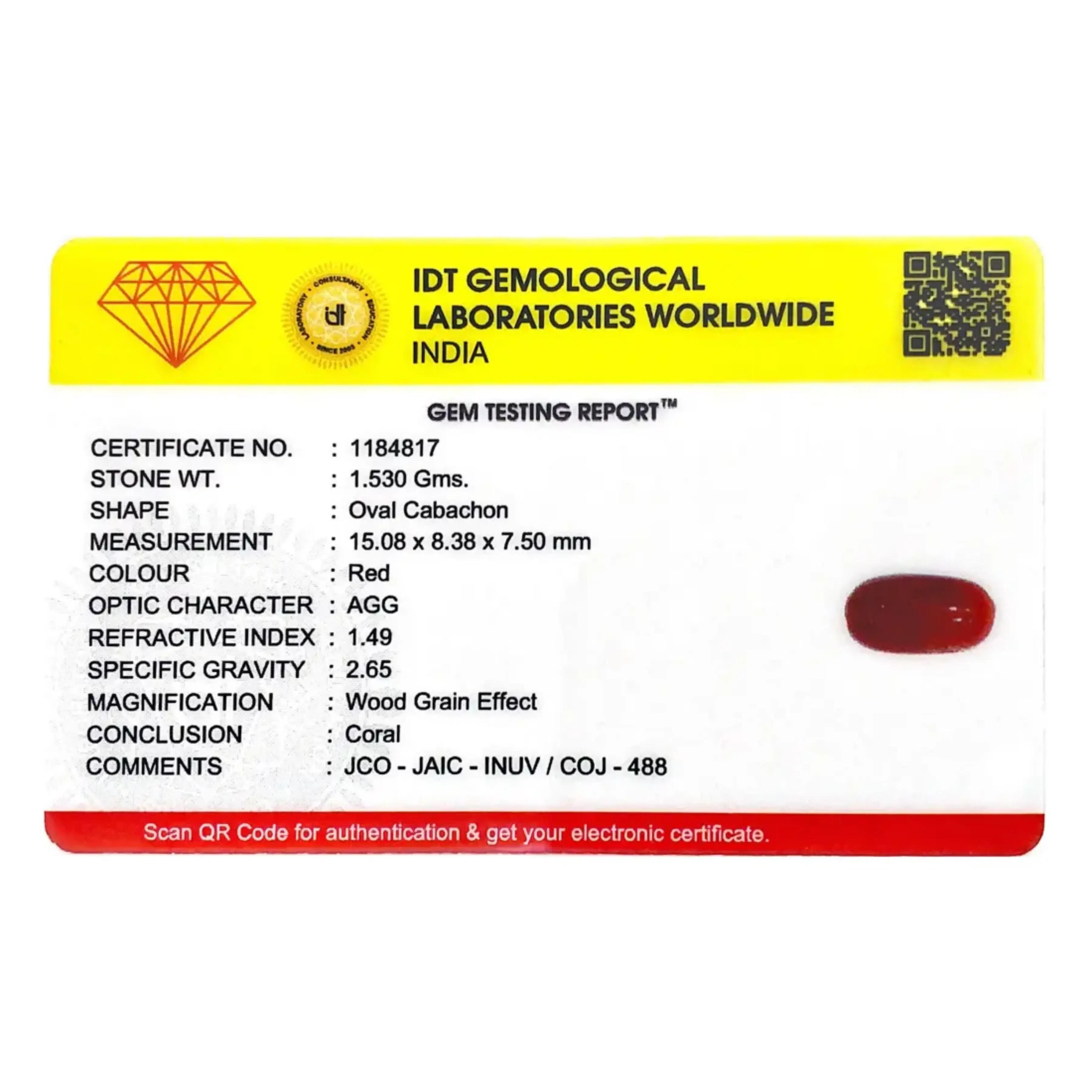Pramogh Japanese Red Coral - 7.65 Carat - view 4