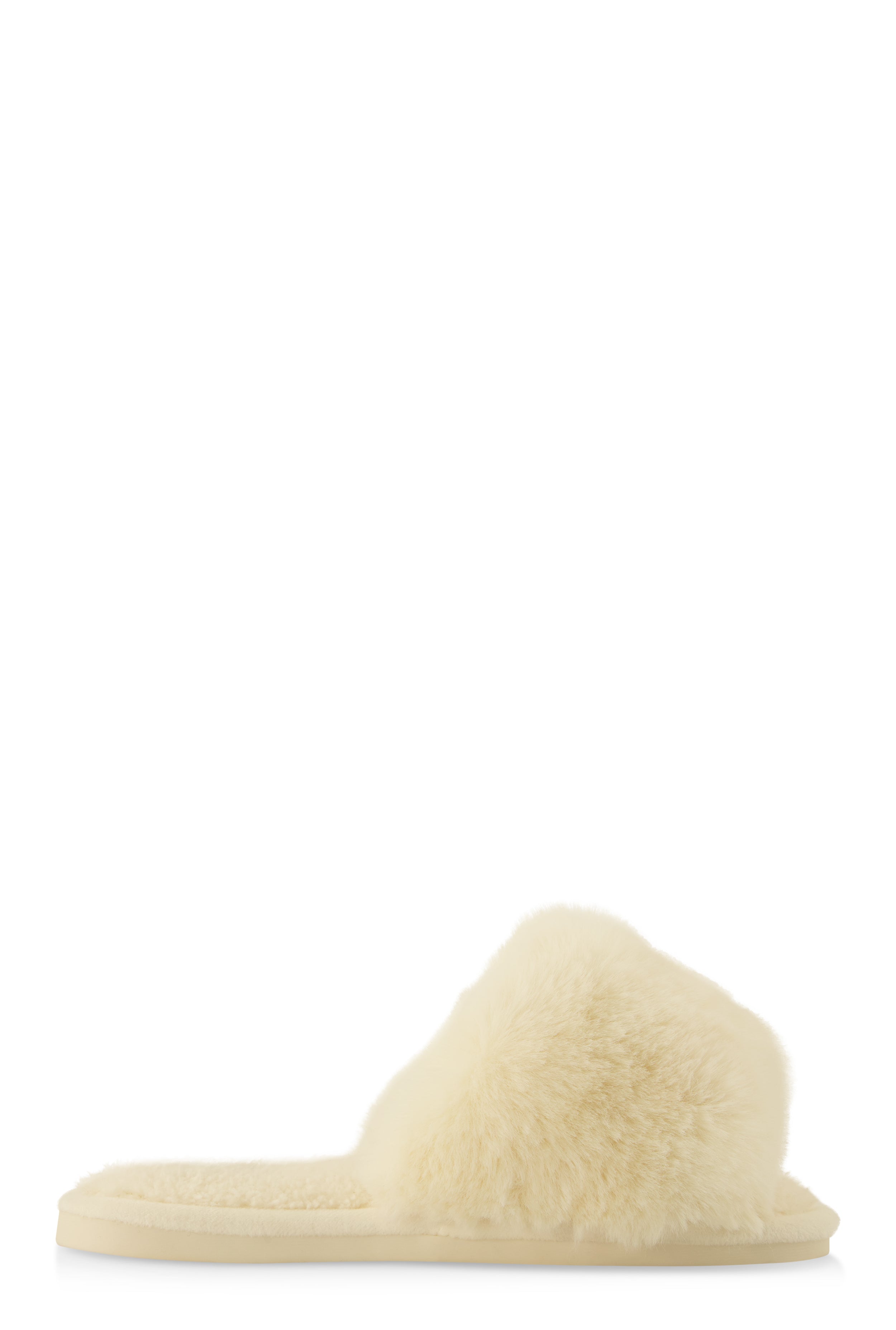Rainbow Shops Faux Fur Slide Sandals – Women's - view 2