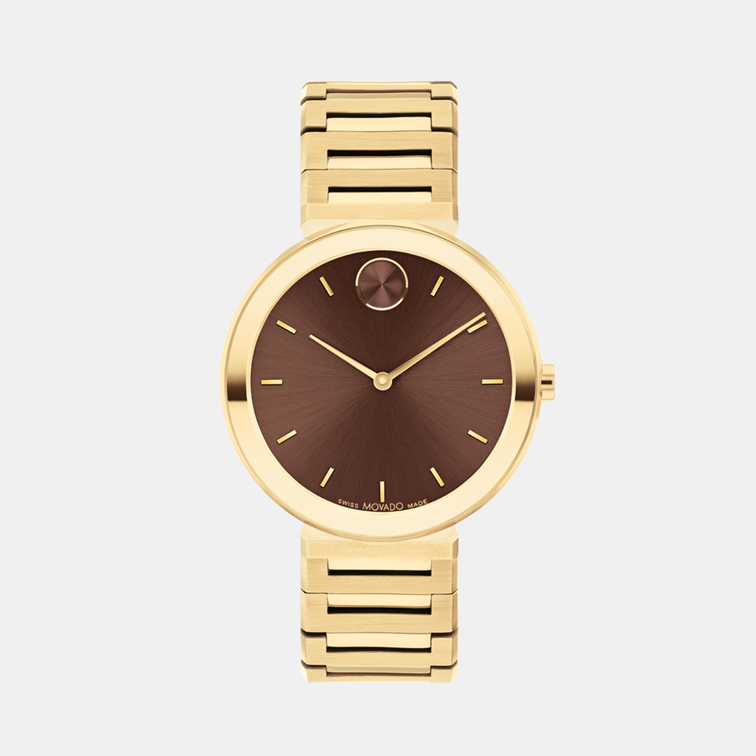 Movado Bold Women Quartz Caffeine Dial Analog Stainless Steel Watch 3601220