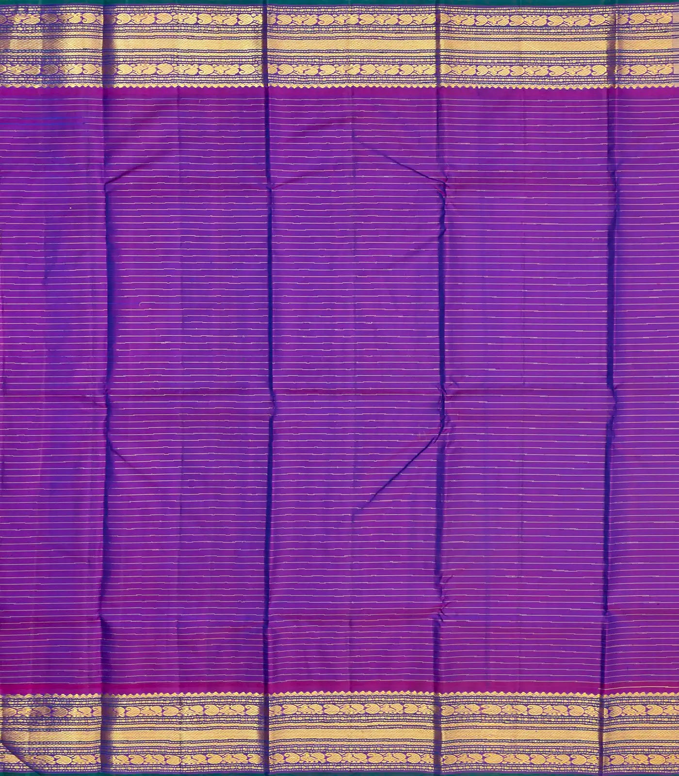 RmKV Blue Handloom Kanchipuram Silk Saree With Payadi Checks - view 4