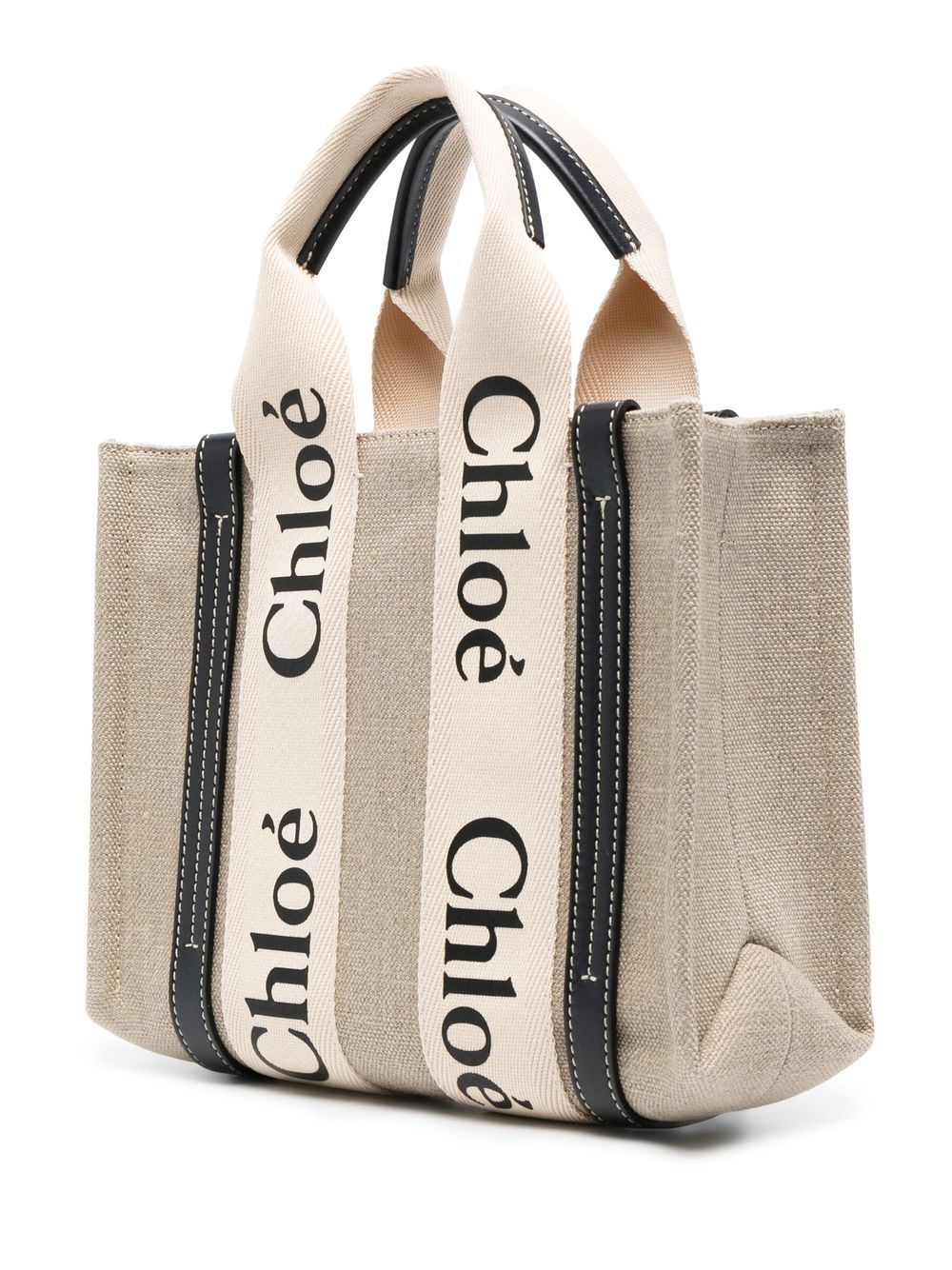 Chloé Chloe Woody Small Linen Tote Bag - view 5