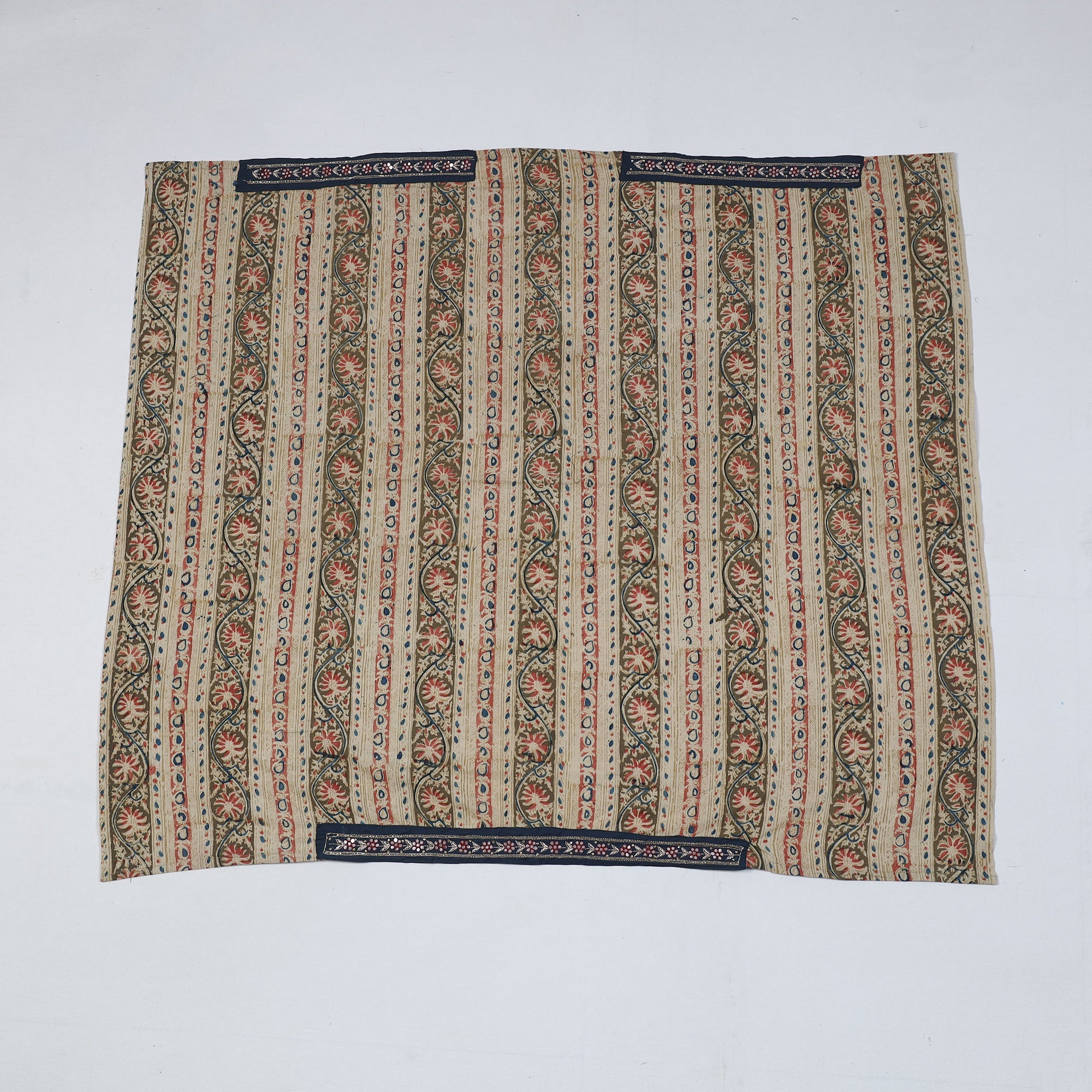 NOORI BAZAR Beige - Zardozi Hand Embroidered Kalamkari Cotton Blouse Piece - view 2