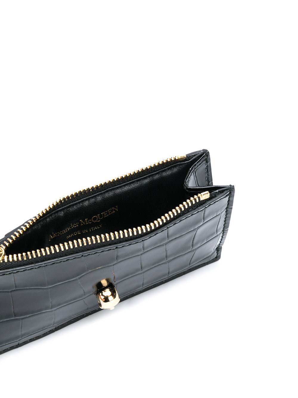 Alexander McQueen Skull zipped leather card case - view 6