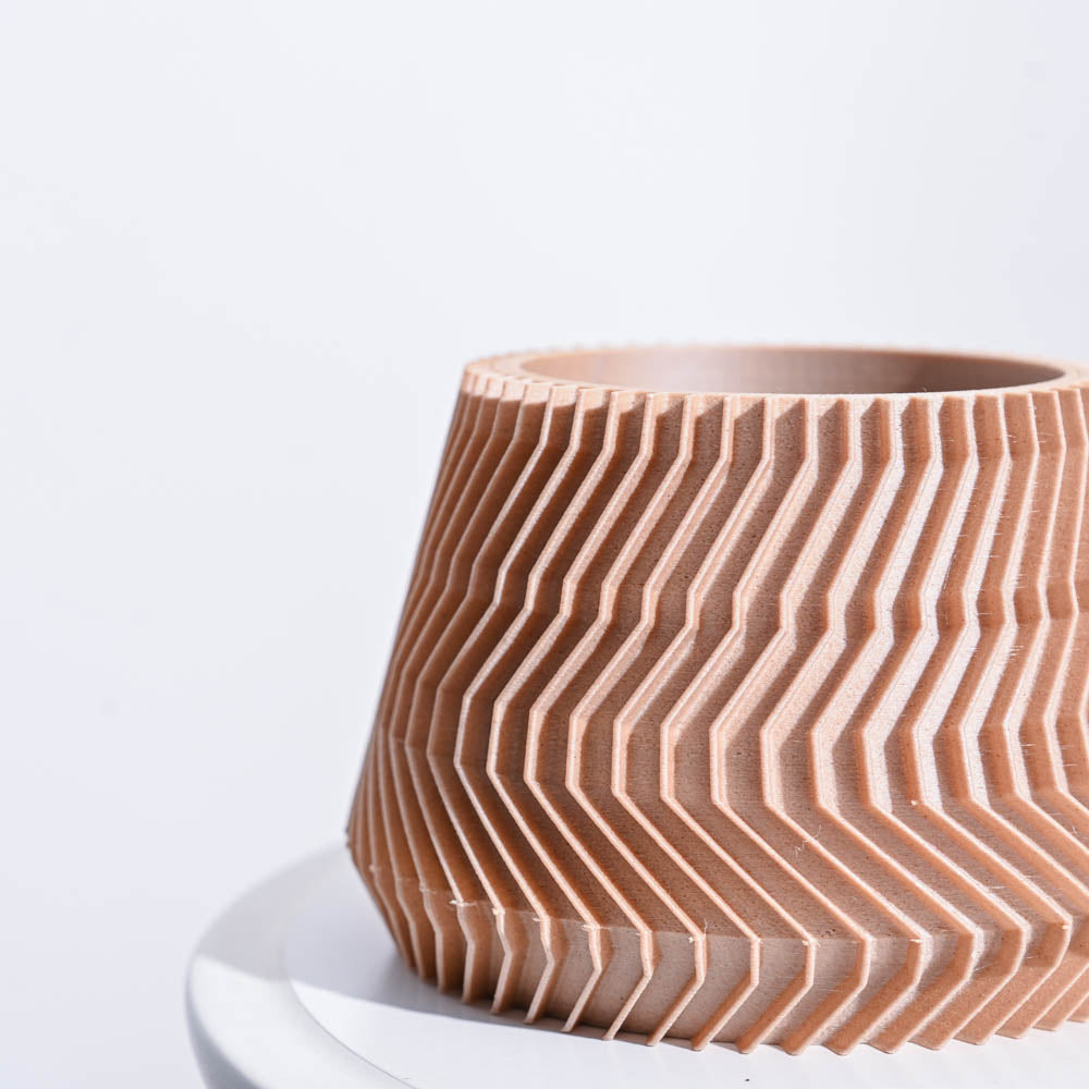 Ugaoo Ridged Waves Wooden Pot - view 2