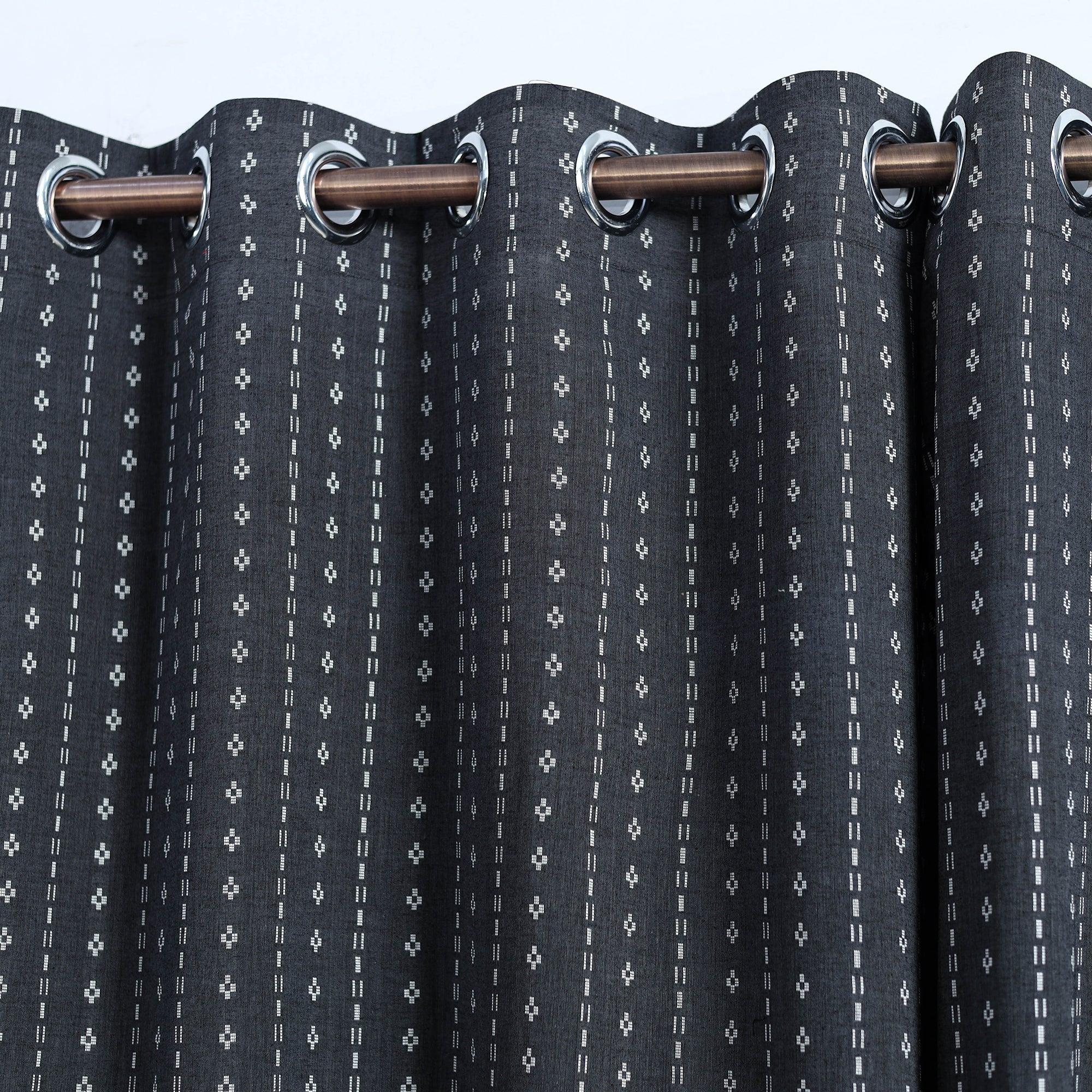 NOORI BAZAR Black - Cotton Door Jacquard Curtain (7 x 3 Feet) 06 - view 3