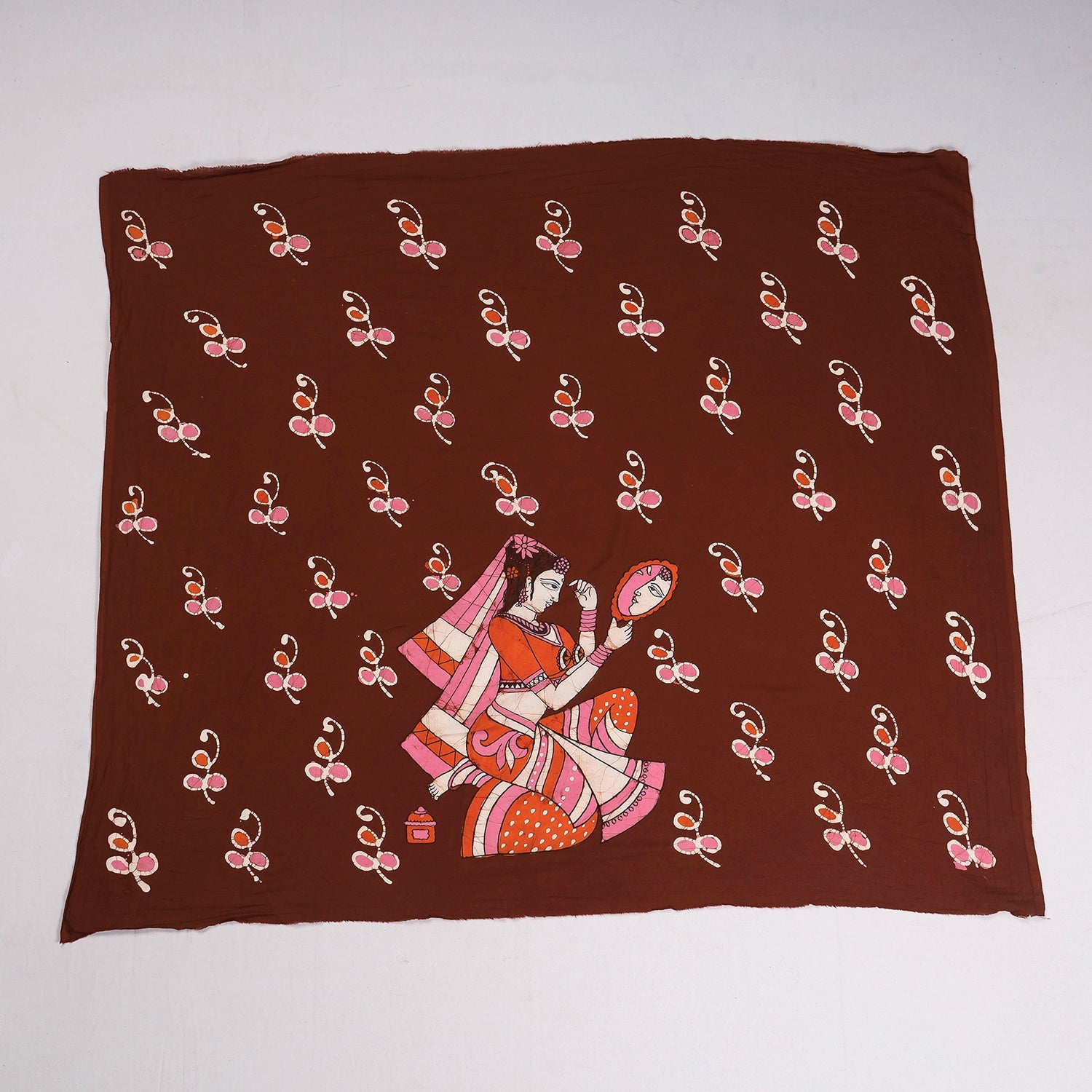 KACHCHH JI CHHAAP Brown - Hand Batik Printing Cotton Blouse Piece - view 2