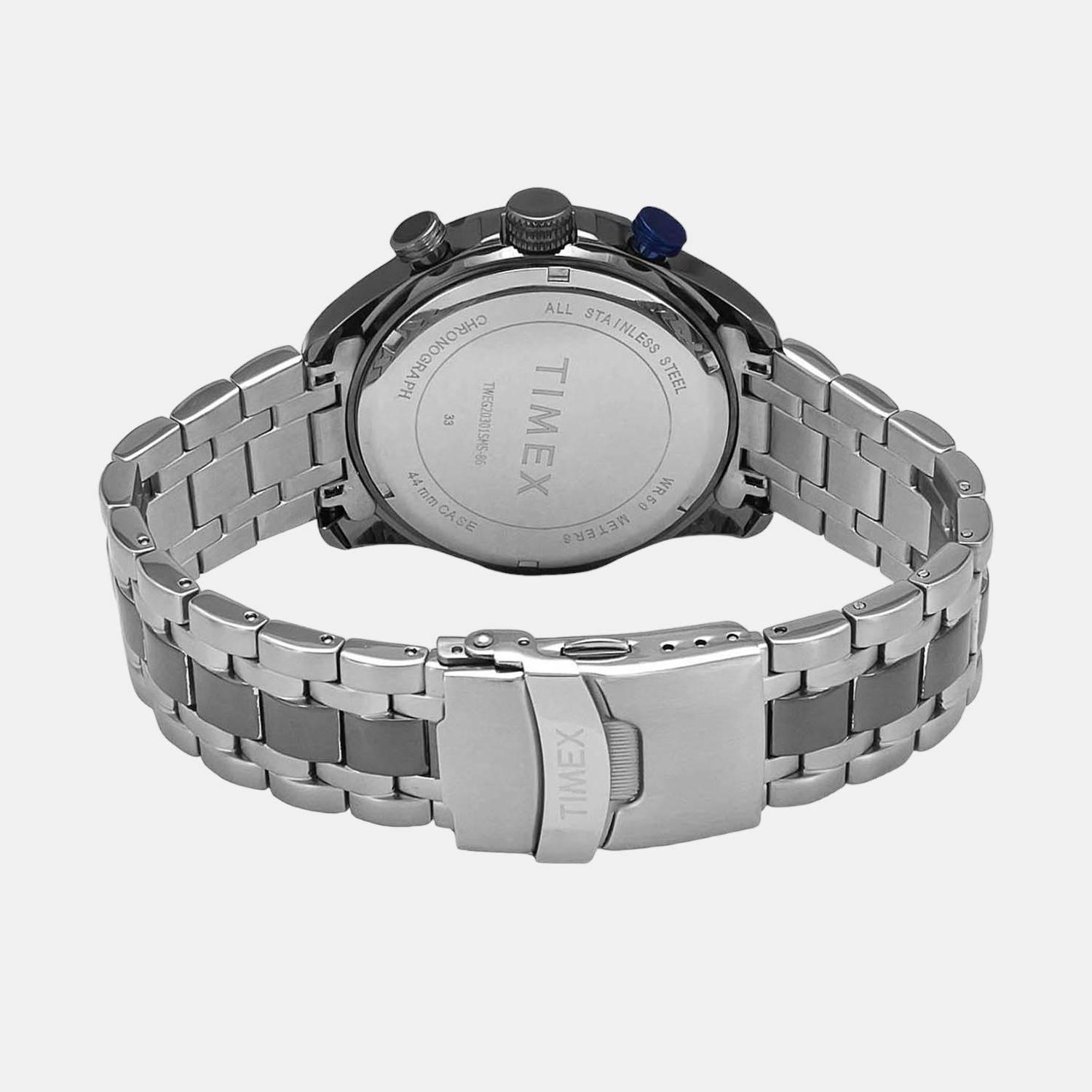 Timex E Class Men Quartz Black Dial Chronograph Stainless Steel Watch TWEG20301 - view 2