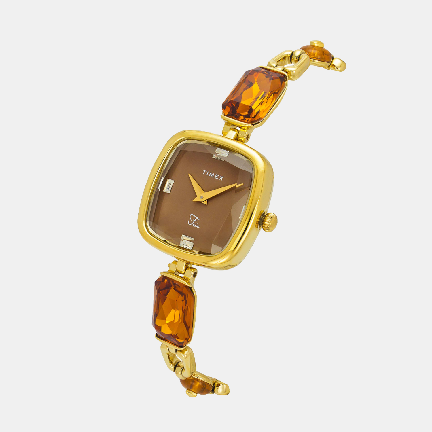 Timex Fria Women Quartz Brown Dial Analog Brass Watch TWEL21200 - view 2