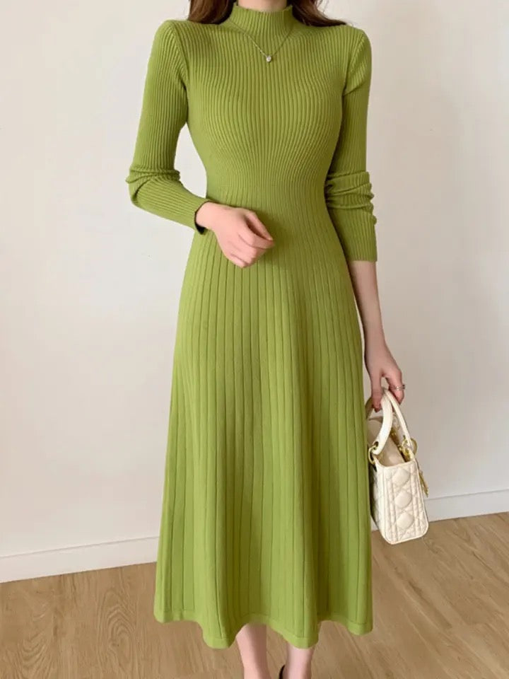 Alamode By Akanksha Misty Premium Woolen Knitted Midi Dress - view 6