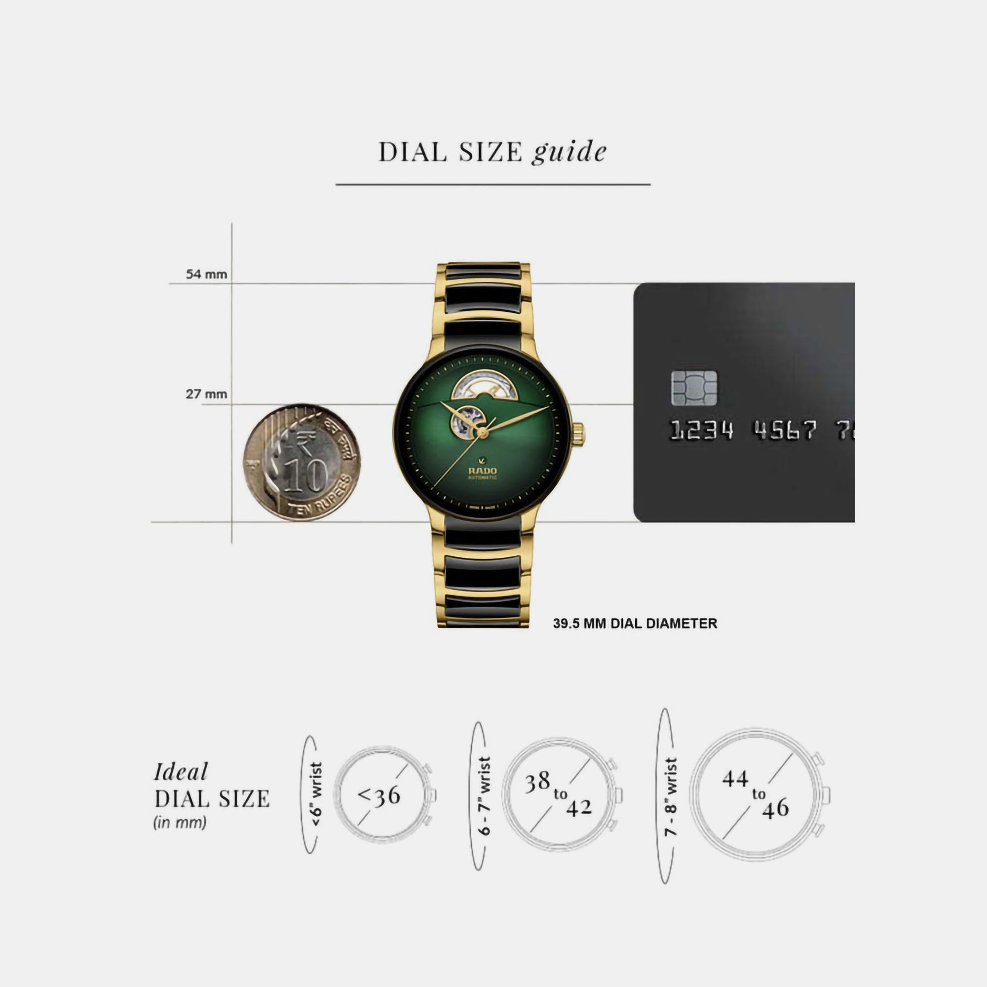 Rado Centrix Unisex Automatic Green Dial Analog Ceramic Watch R30008302 - view 6