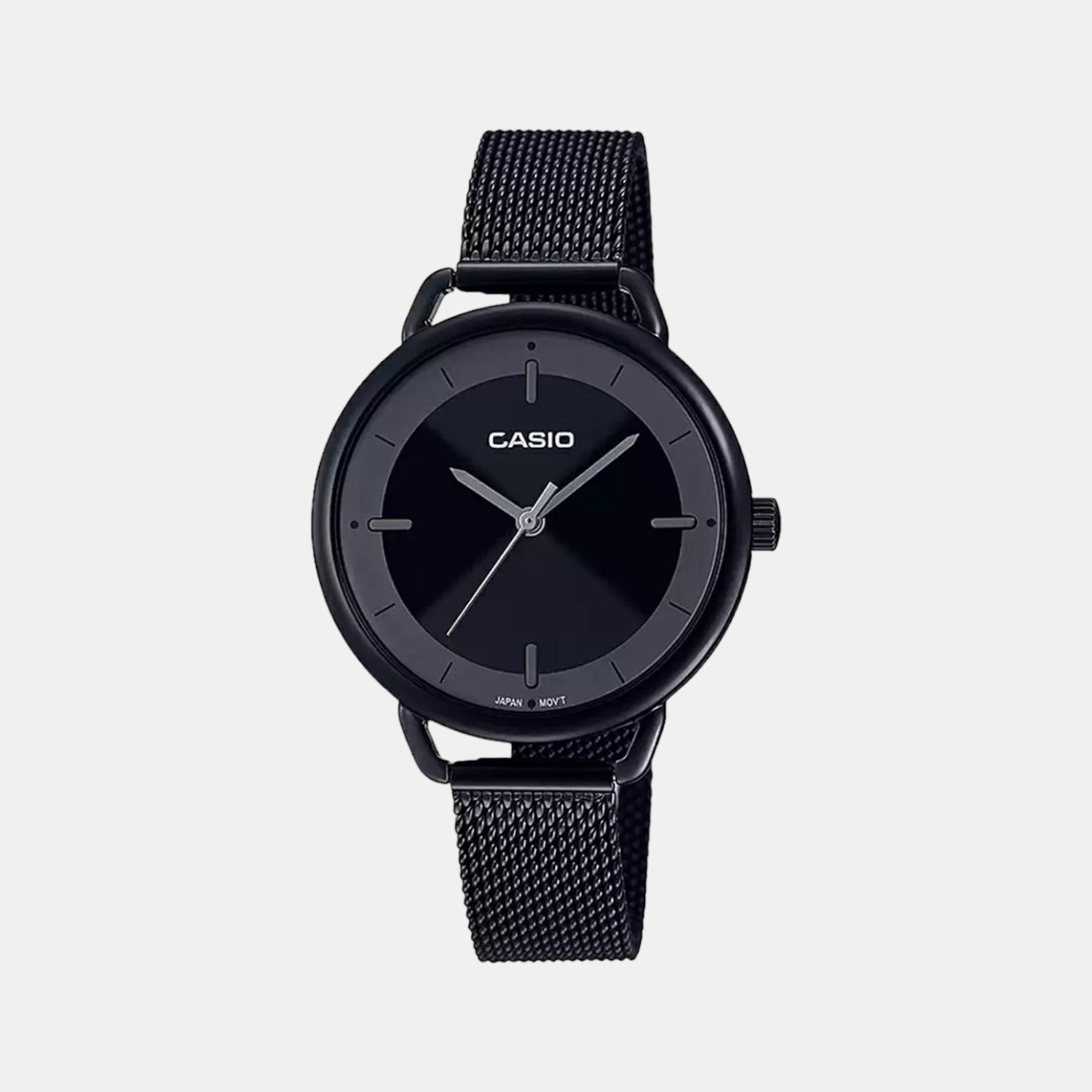 Casio Enticer Women Quartz Black Dial Analog Stainless Steel Watch A1798