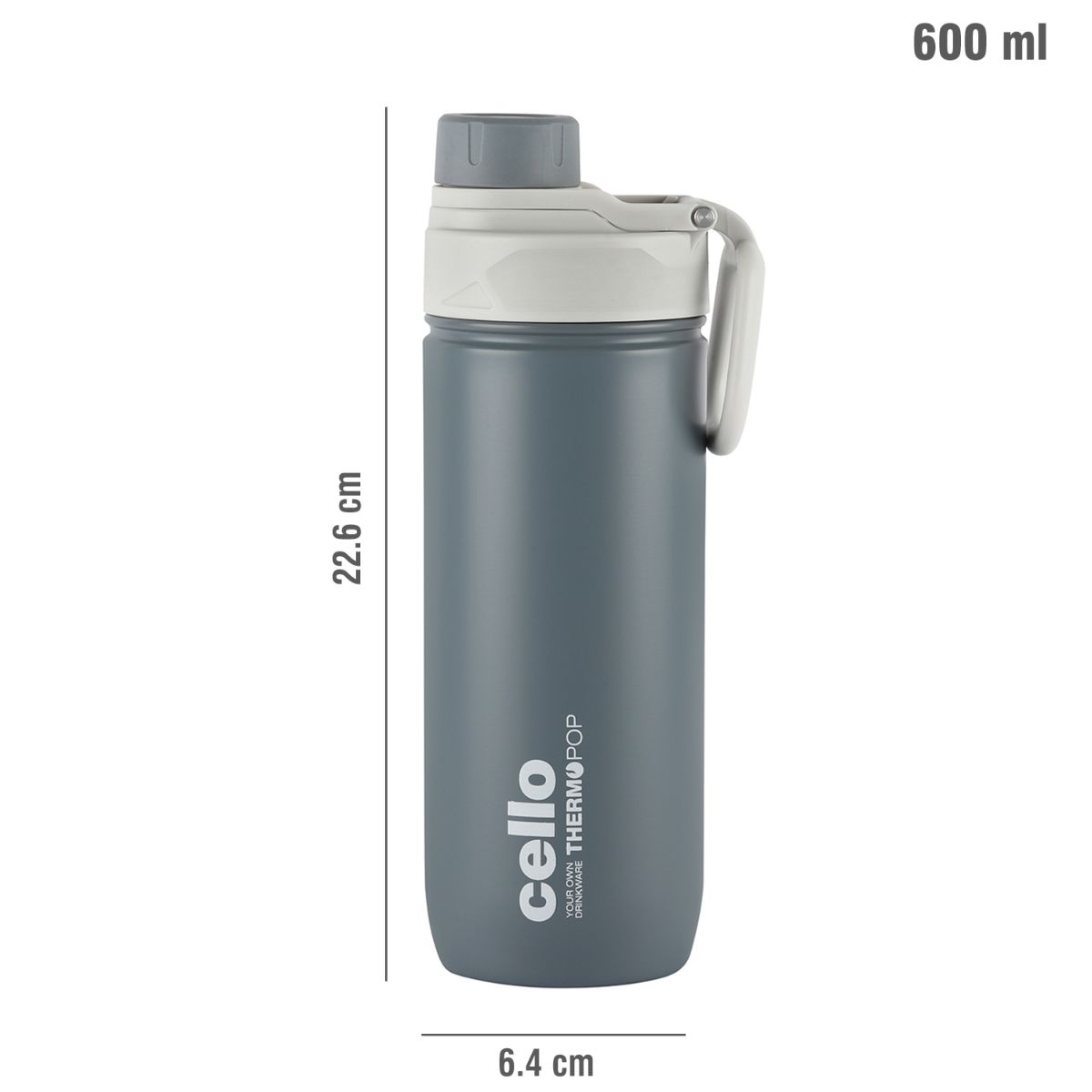 Cello Pop Hot & Cold Stainless Steel Kids Water Bottle, 600ml - view 48