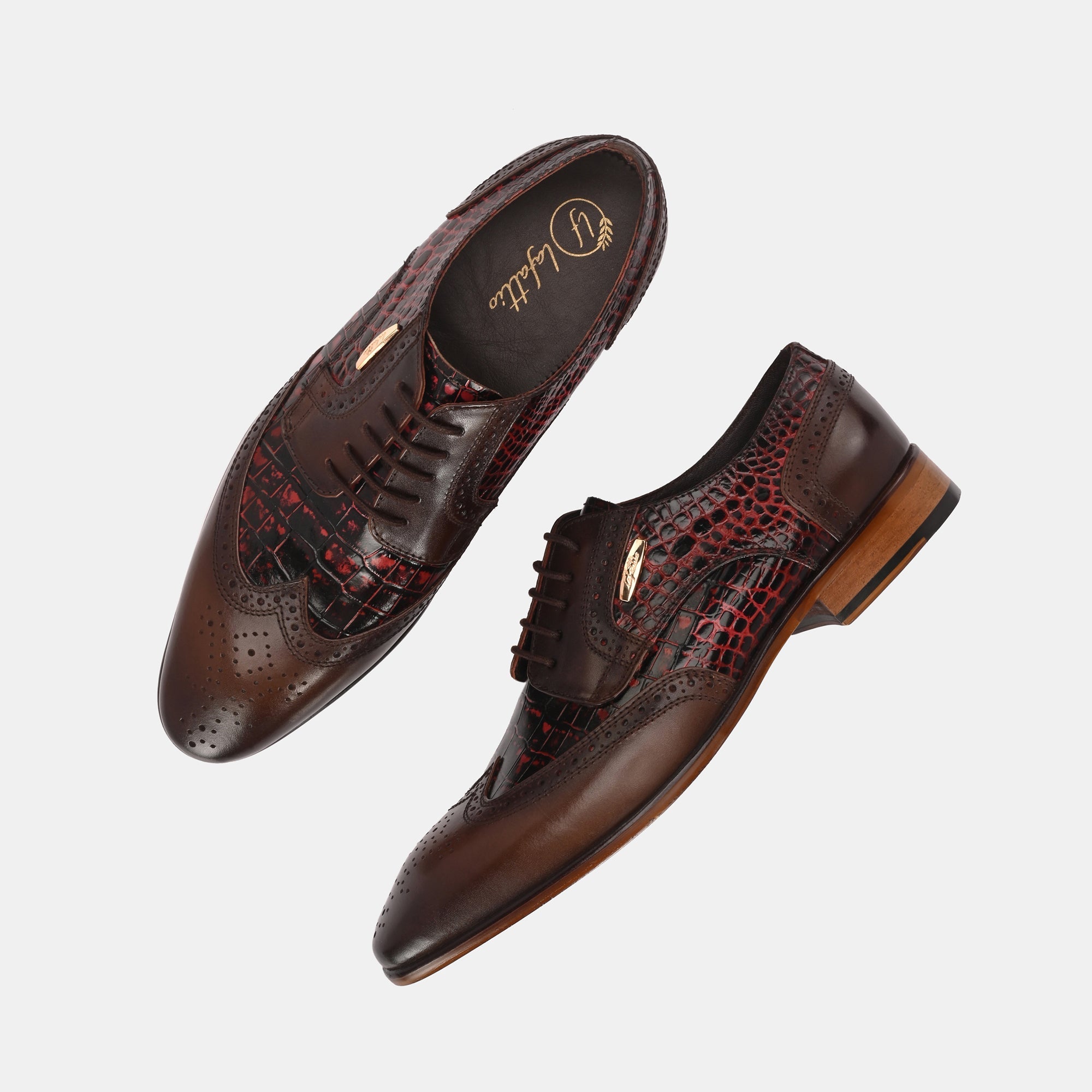 Colour-Blocked Lace-Up Brogues by Lafattio - view 2
