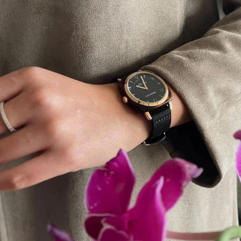 Briston Clubmaster Chic Women Quartz Black Dial Analog Nato Watch 17536.PRA.T.1.NB - view 3