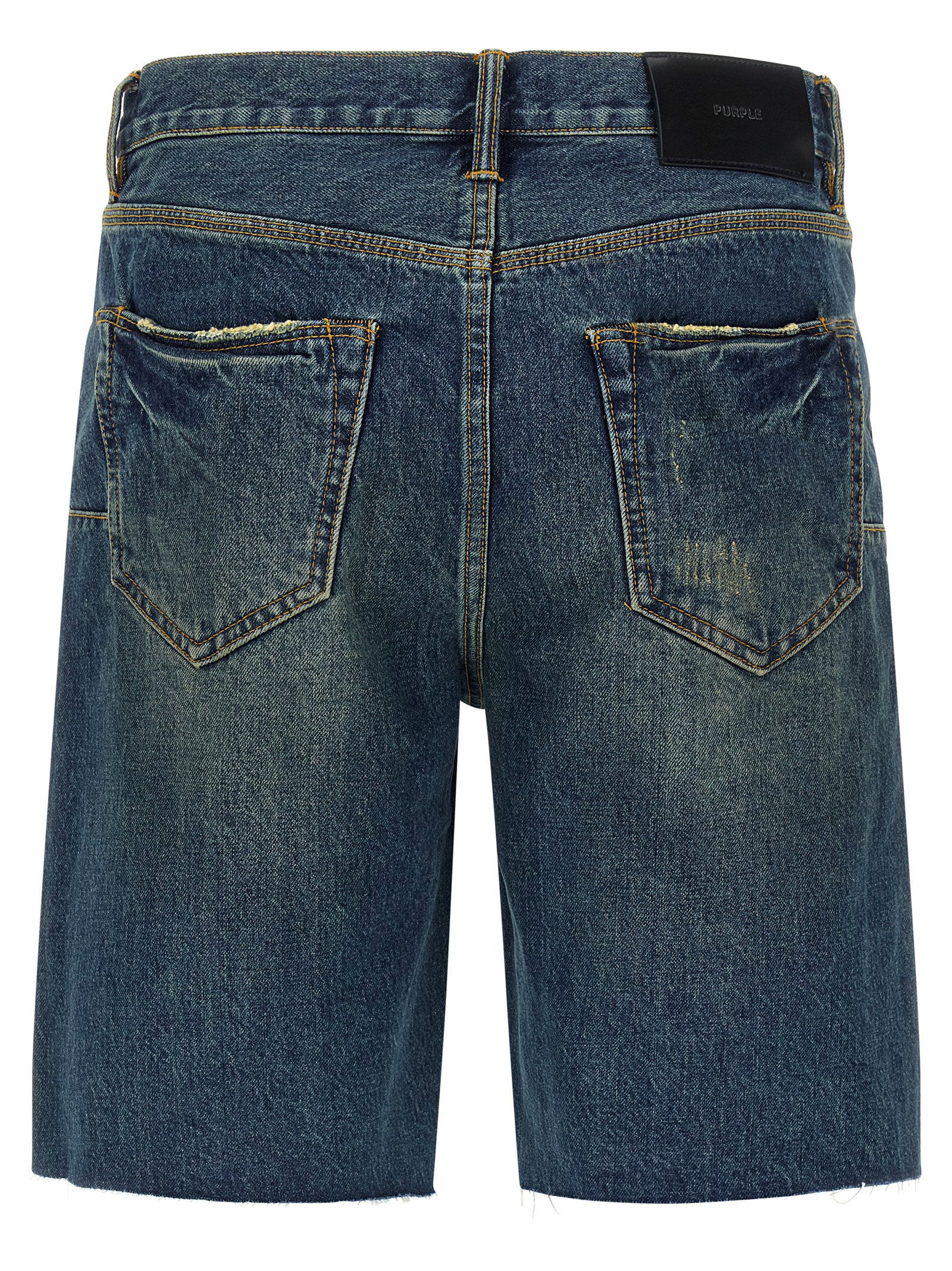 Purple P059 Vintage Mid Bermuda Shorts – 100% cotton - view 2