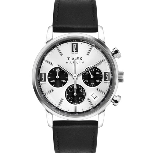 Timex Marlin Silver-Tone Round Dial Analog Men's Watch 42mm TWEG26708