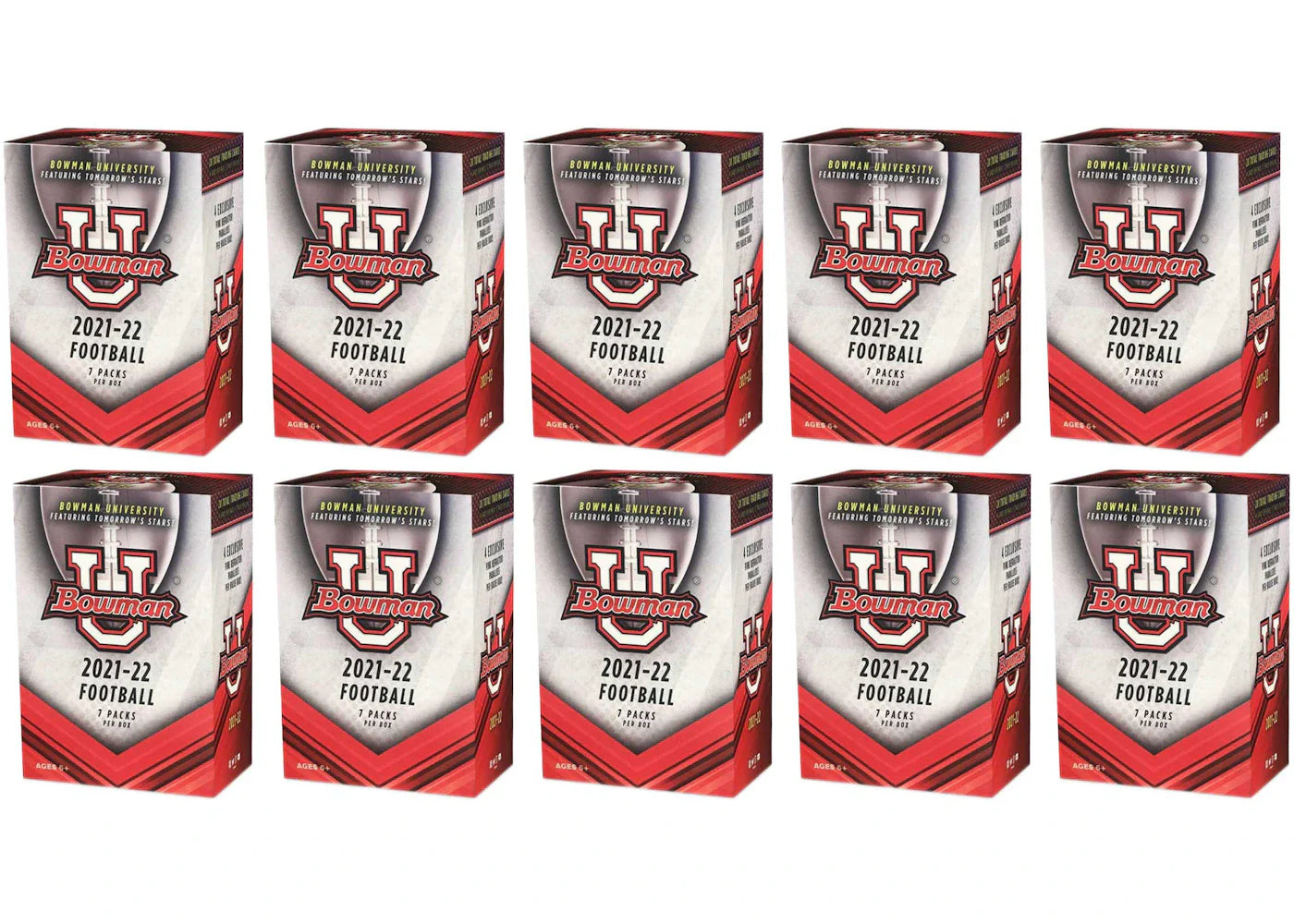 2021-22 Bowman University Football Blaster Box 10x Lot