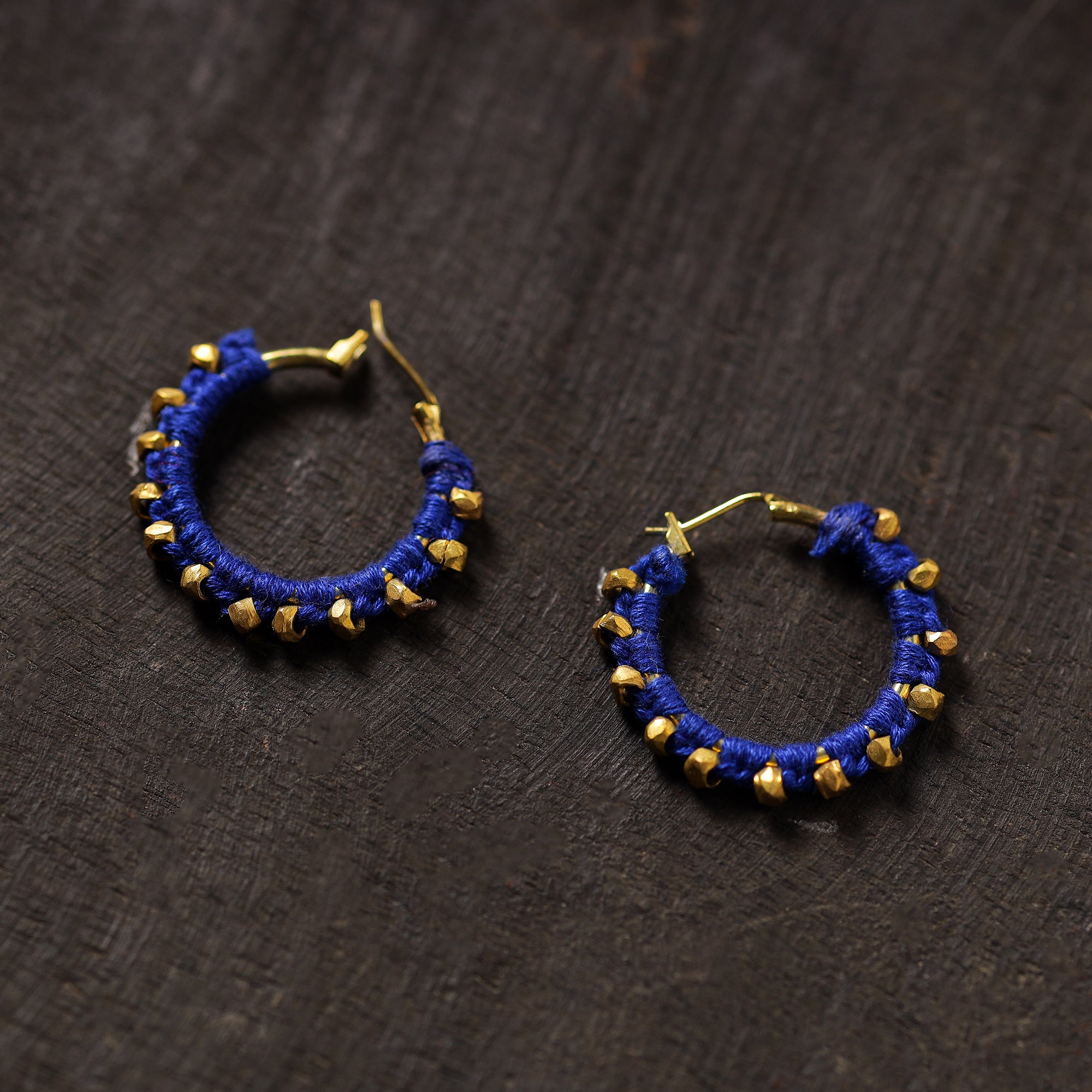 JALPARI Aahana Handmade Thread & Brass Bead Work Earrings 09