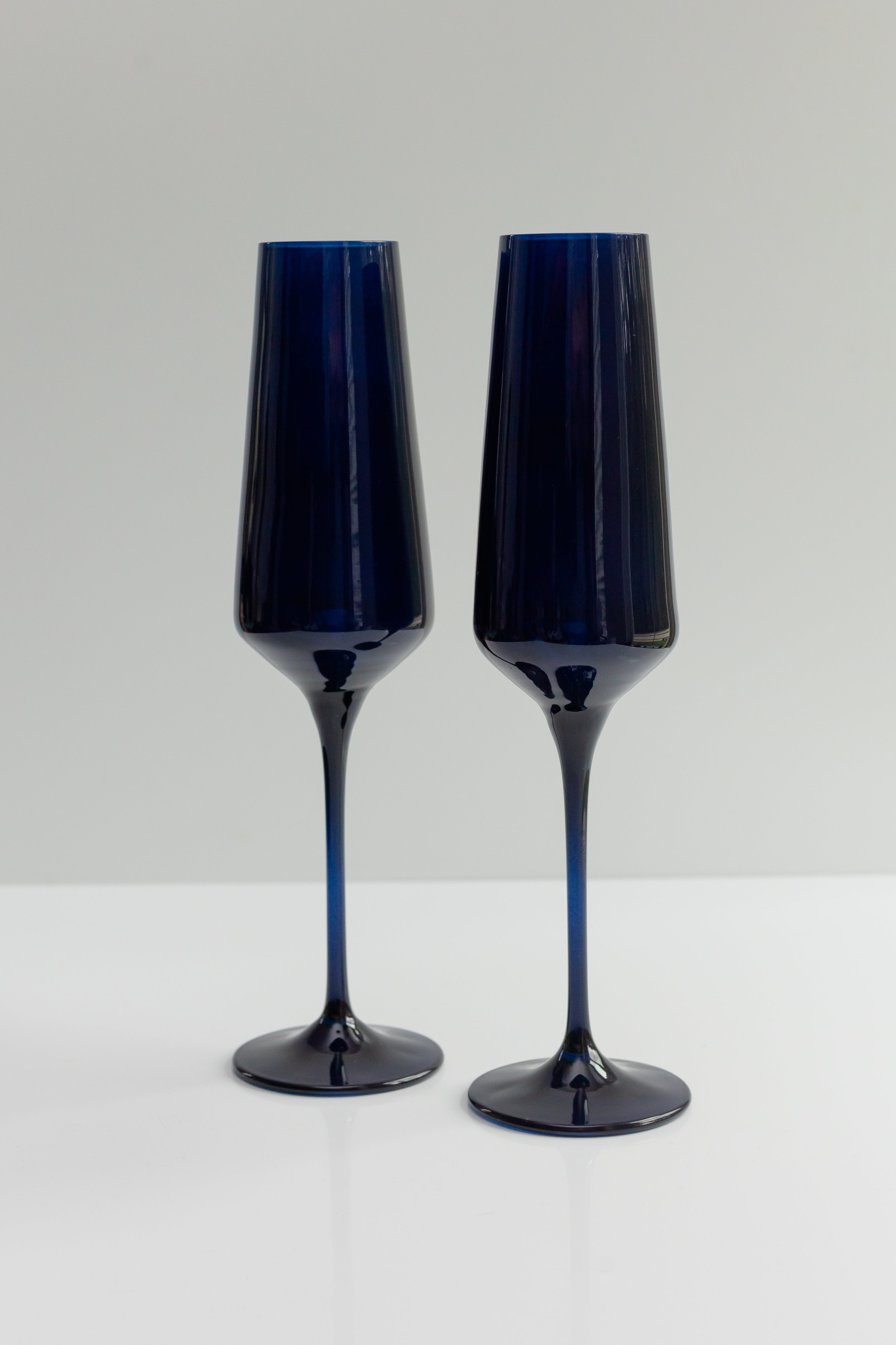 Estelle Colored Glass Estelle Colored Champagne Flute - Set of 2 {Midnight Blue}