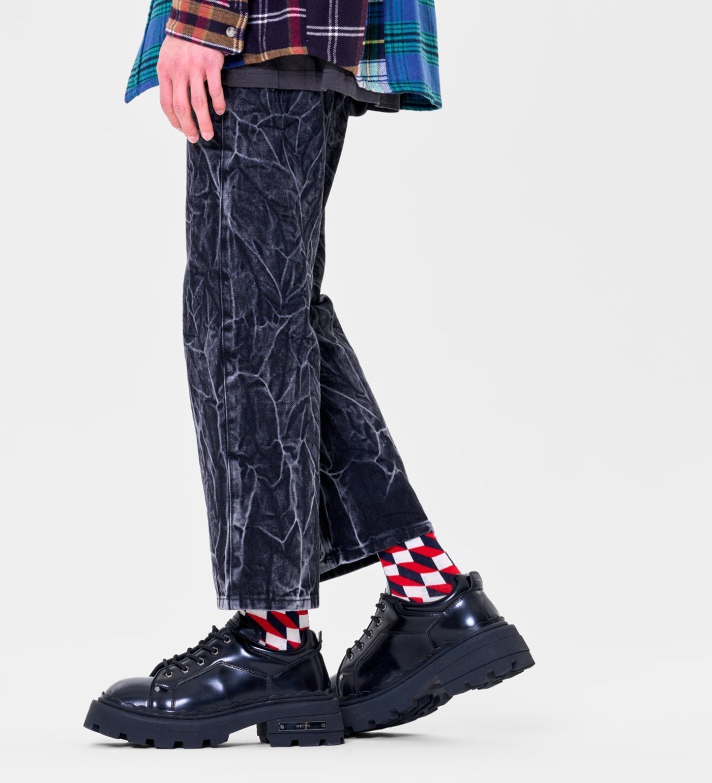 Happy Socks Unisex Filled Optic Design Crew Length Socks for Women and Men - view 2
