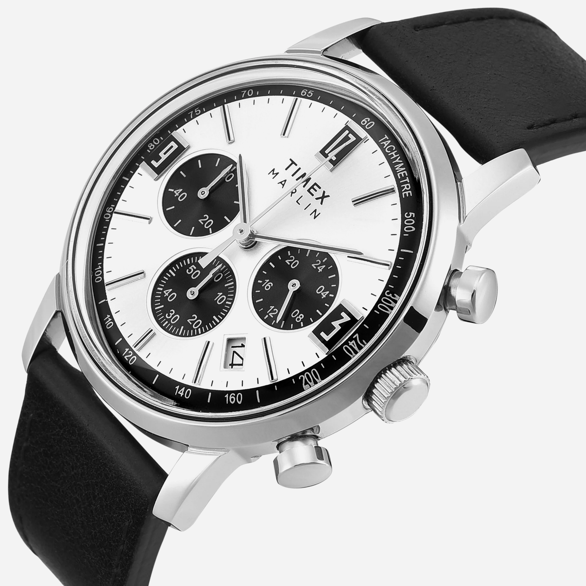 Timex Marlin 42mm Silver-Tone Round Dial Analog Men's Silver Tone Watch - view 2