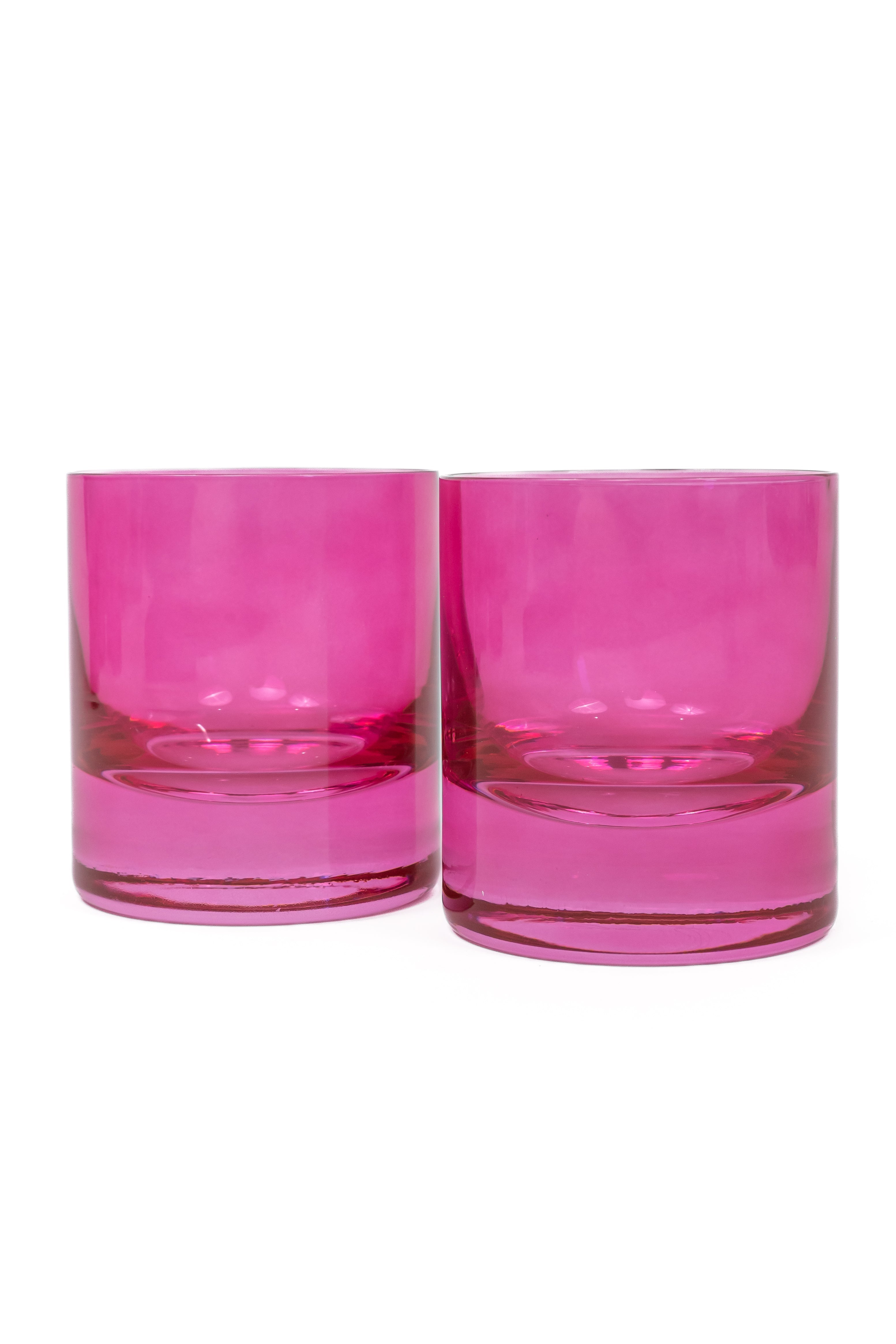 Estelle Colored Glass Estelle Colored Rocks Glass - Set of 2 {Fuchsia} - view 5