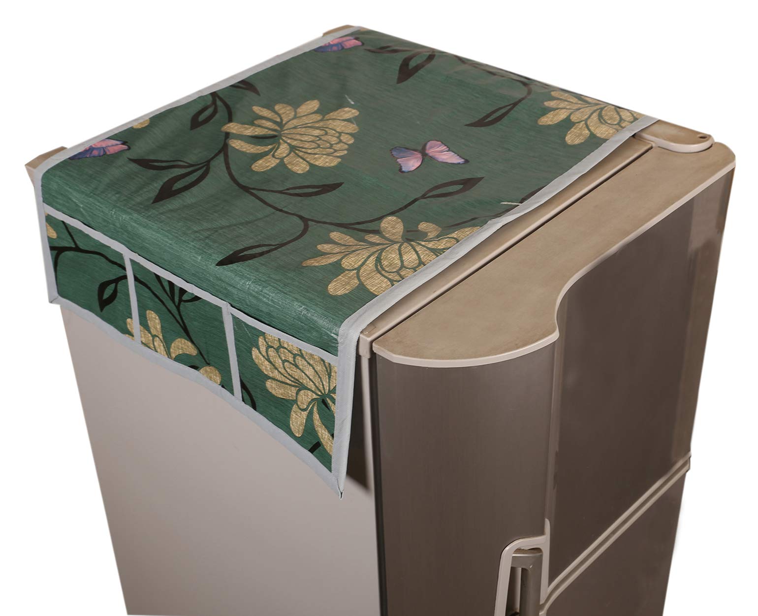 Kuber Industries PVC 3 Pieces Fridge Mats, 2 Piece Handle Cover and 1 Piece Fridge Top Cover (Green)-CTKTC32920 - view 2