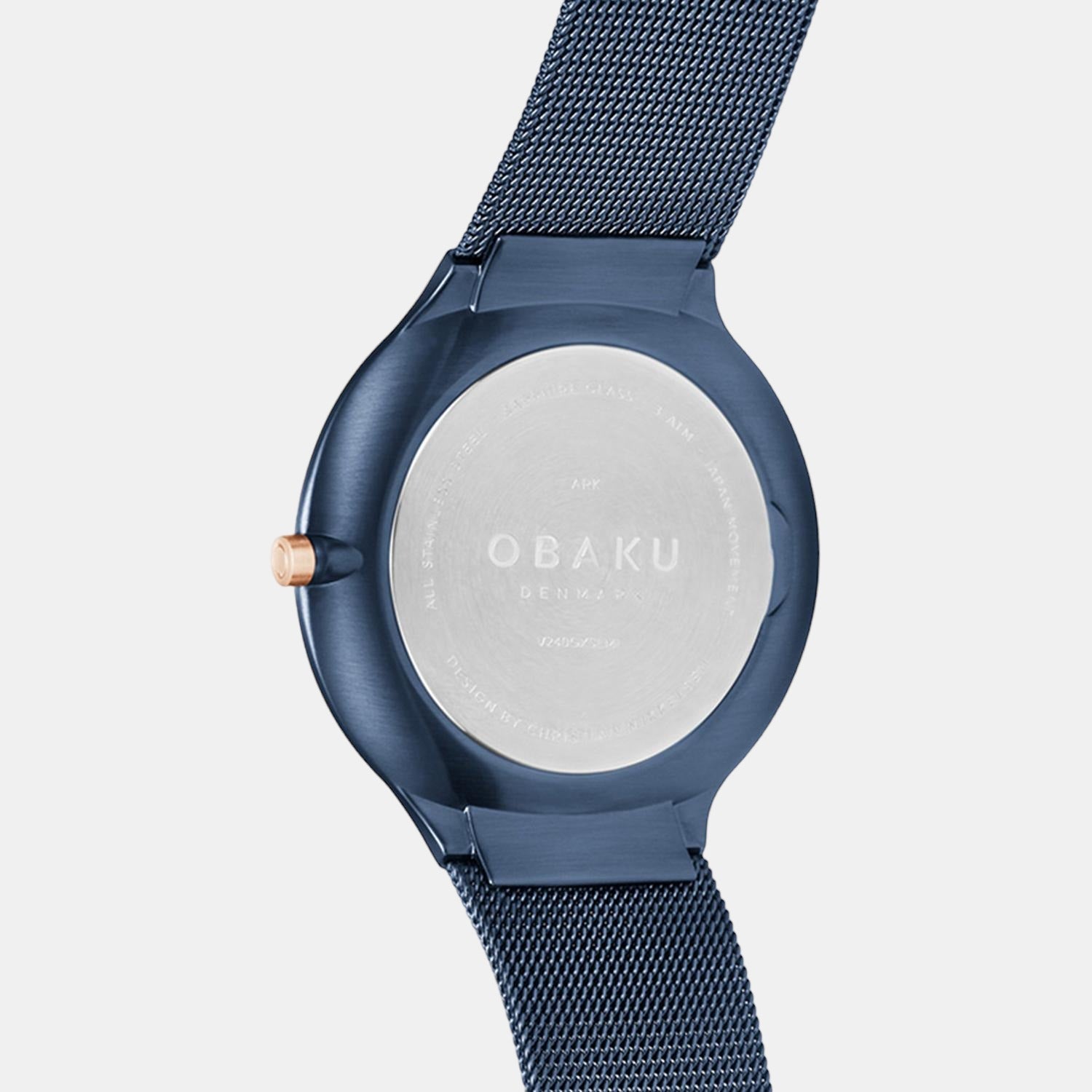 Obaku Ark Men Quartz Blue Dial Analog Stainless Steel Watch V240GXSLML - view 4