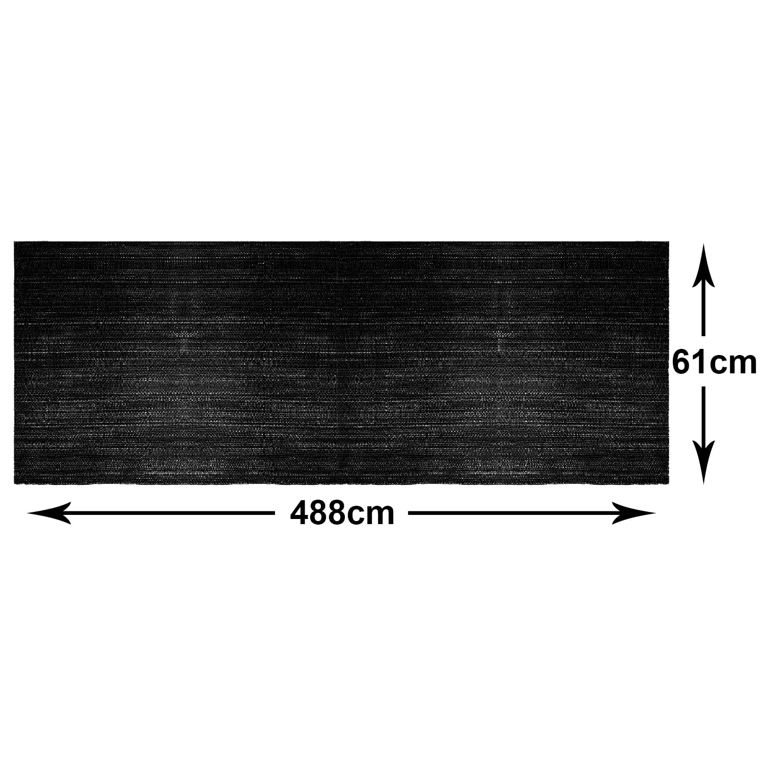 Kuber Industries Rubber Waterproof Anti-Skid Swimming Pool Mat|Shower Mat|Rainmat for Entrance Area,Bathroom,2 x 16 Feet (Black) - view 6
