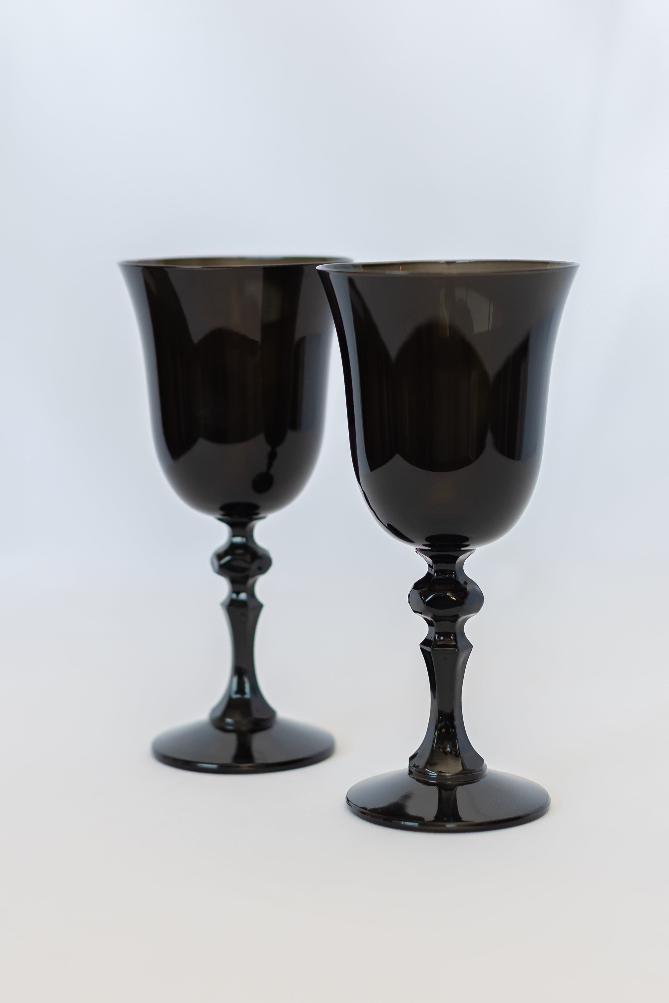 Estelle Colored Glass Estelle Colored Regal Goblet - Set of 2 {Black}