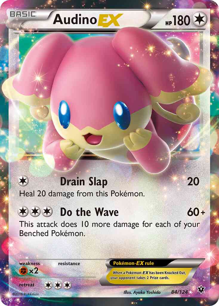 Pokémon Audino-EX - 84/124 - Rare Holo EX [xy10-84] [Ultra]