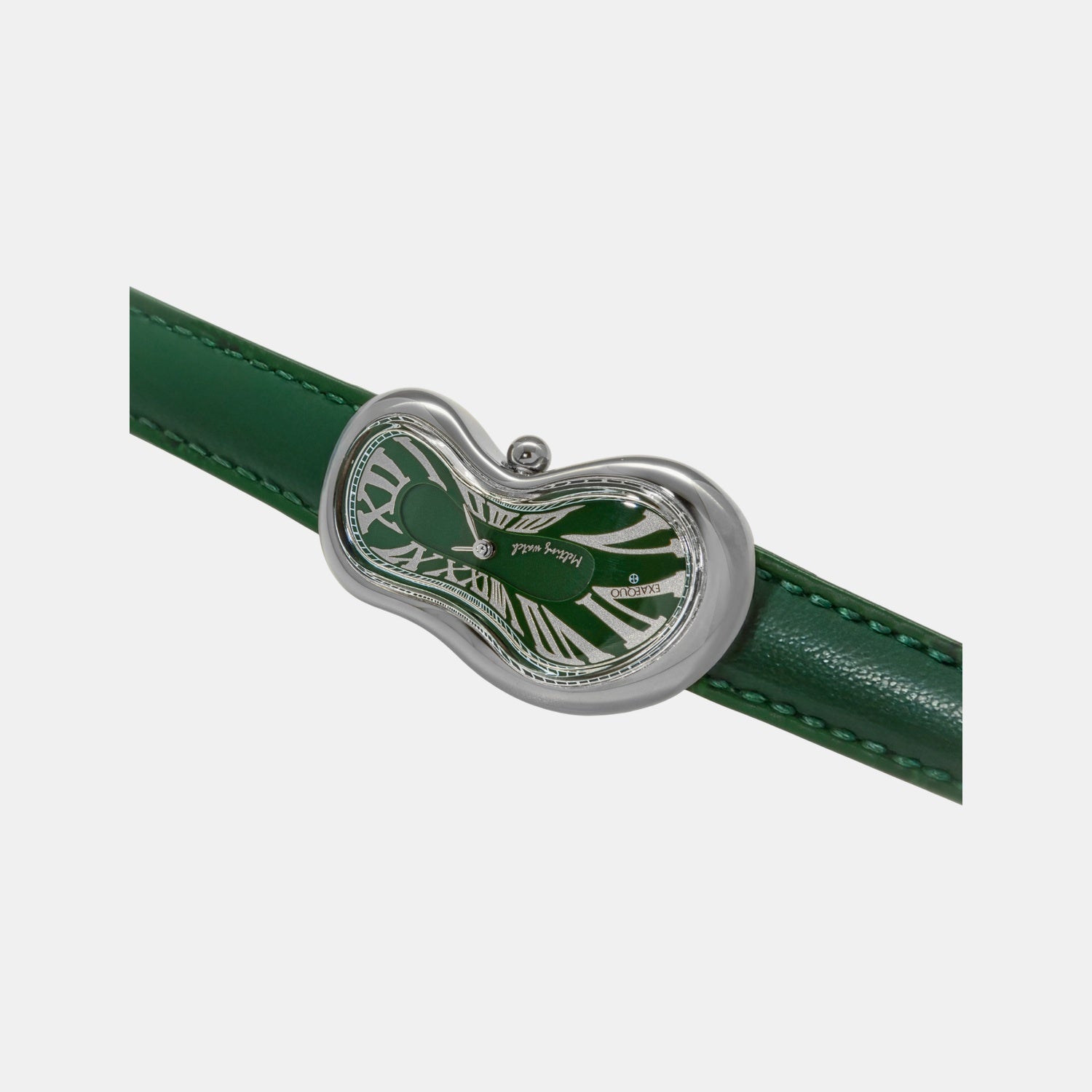 Exaequo Classic Unisex Quartz Green Dial Analog Leather Watch EX0001.0005 - view 2