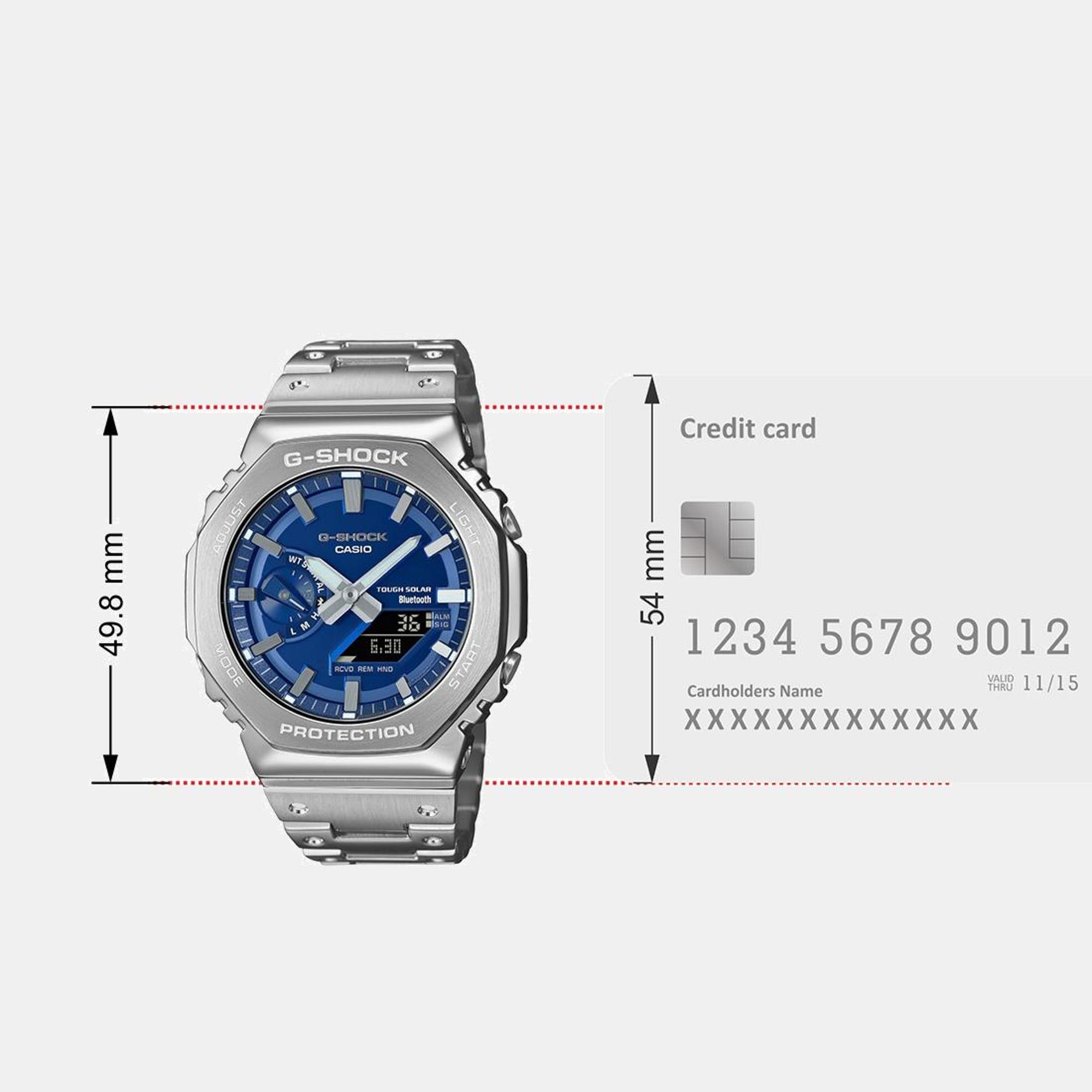 Casio G-Shock Men Quartz Blue Dial Analog-Digital Stainless Steel Watch G1563 - view 8