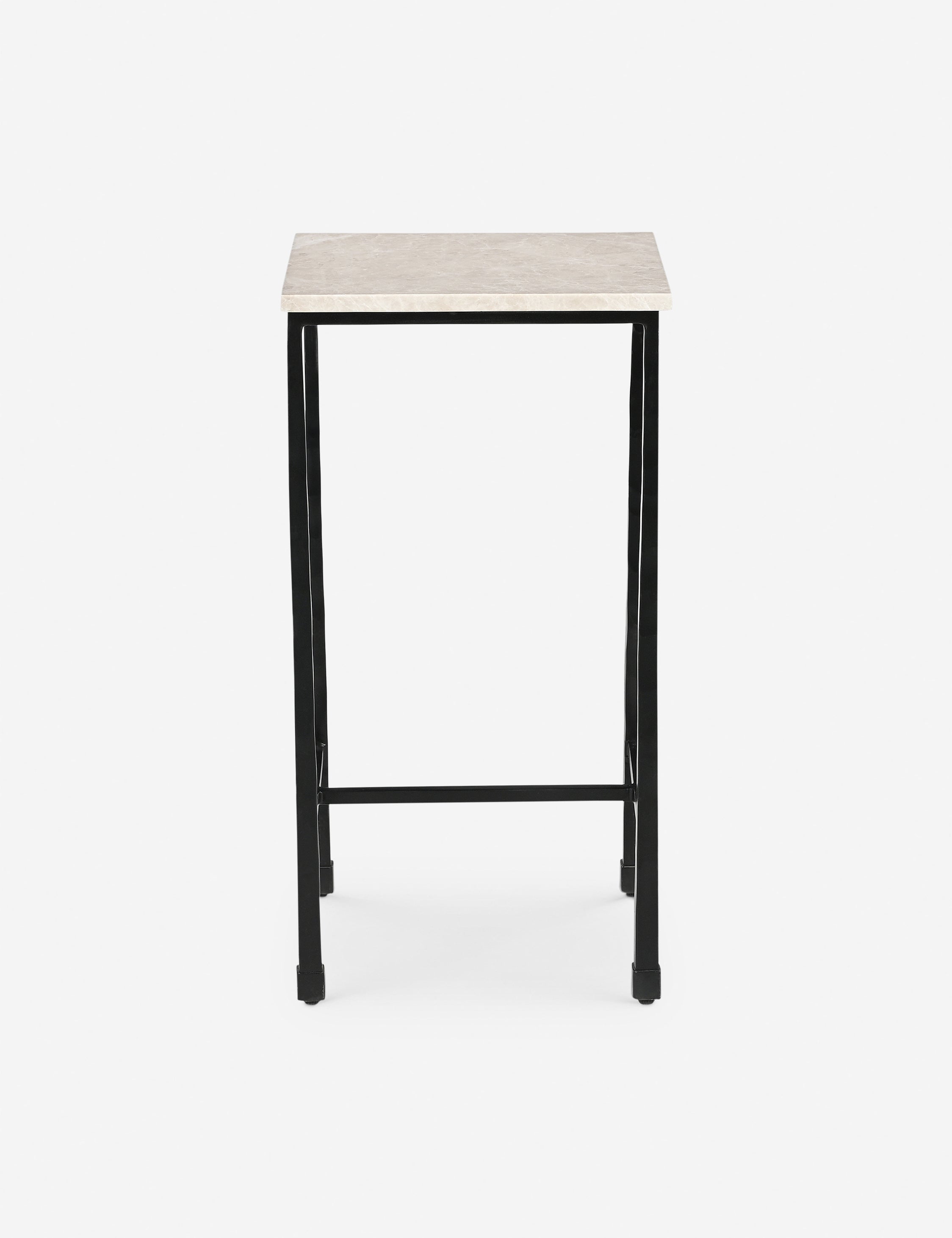 Lulu and Georgia Tristan Side Table – Beige Marble