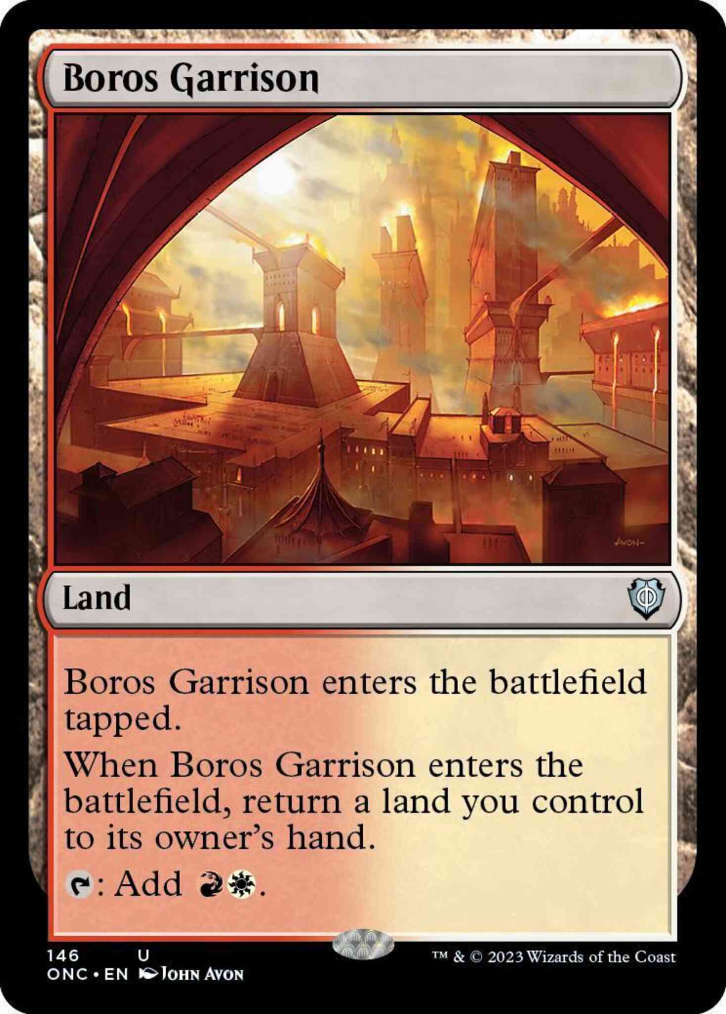 Boros garrison 146 – Magic Boros Garrison [146] [Phyrexia: All Will Be One: Commander] [Non-Foil]