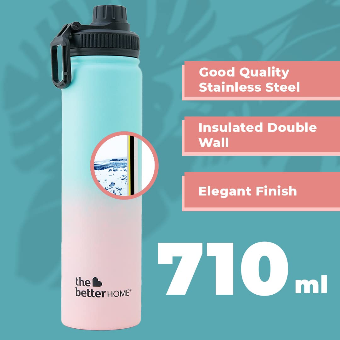 The Better Home Bolt | 710ml Stainless Steel Insulated Sipper Water Bottle|Thermos Hot and Cold Water Flask|Sipper Bottle for Adults and Kids|Steel Bo - view 3