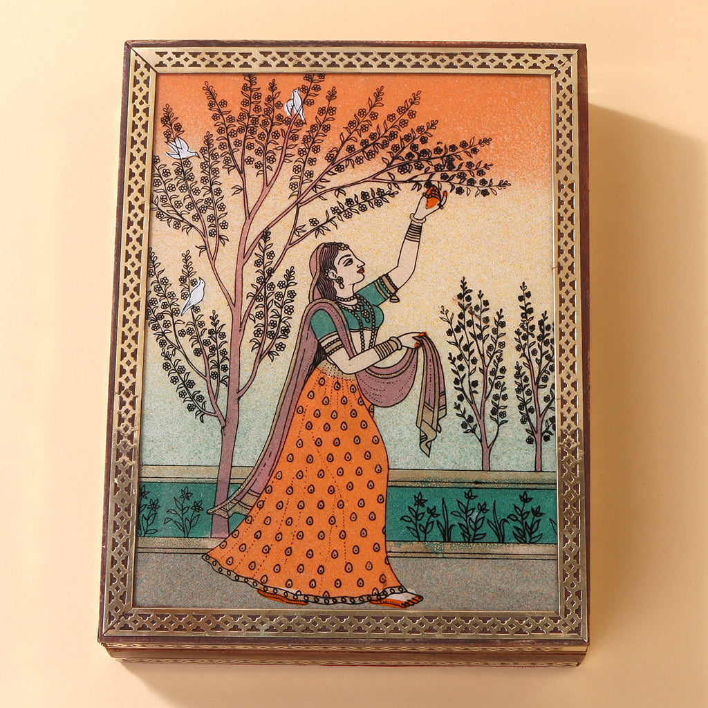Indian Craft Sheesham Wooden Jewellery Box