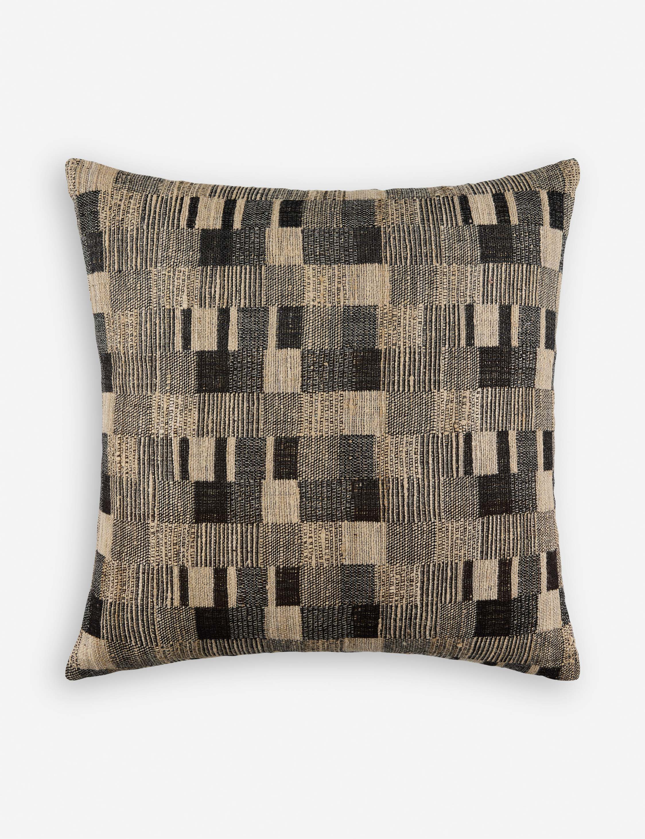 Lulu and Georgia Carola Pillow – Taupe and Ebony