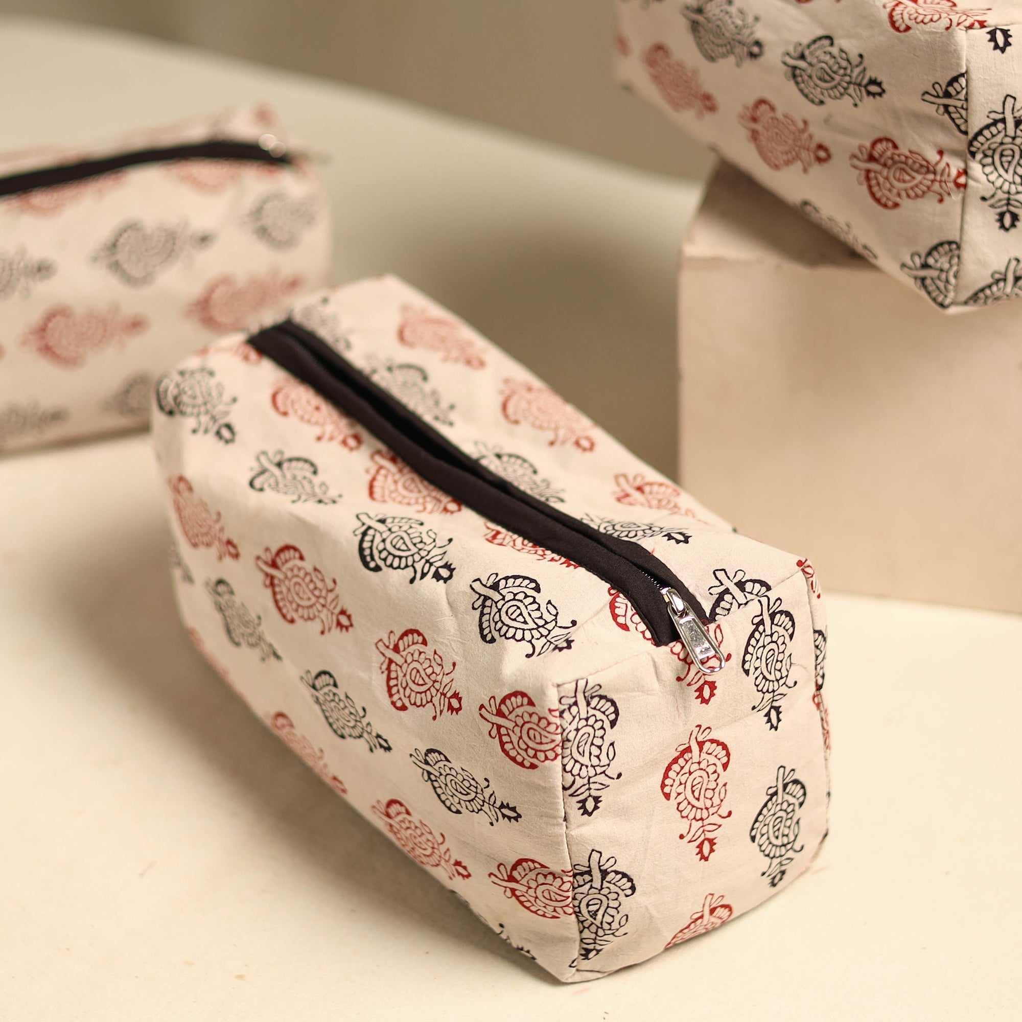 NOORI BAZAR Beige - Multipurpose Handmade Toiletry Bags (Set of 3) 27 - view 2