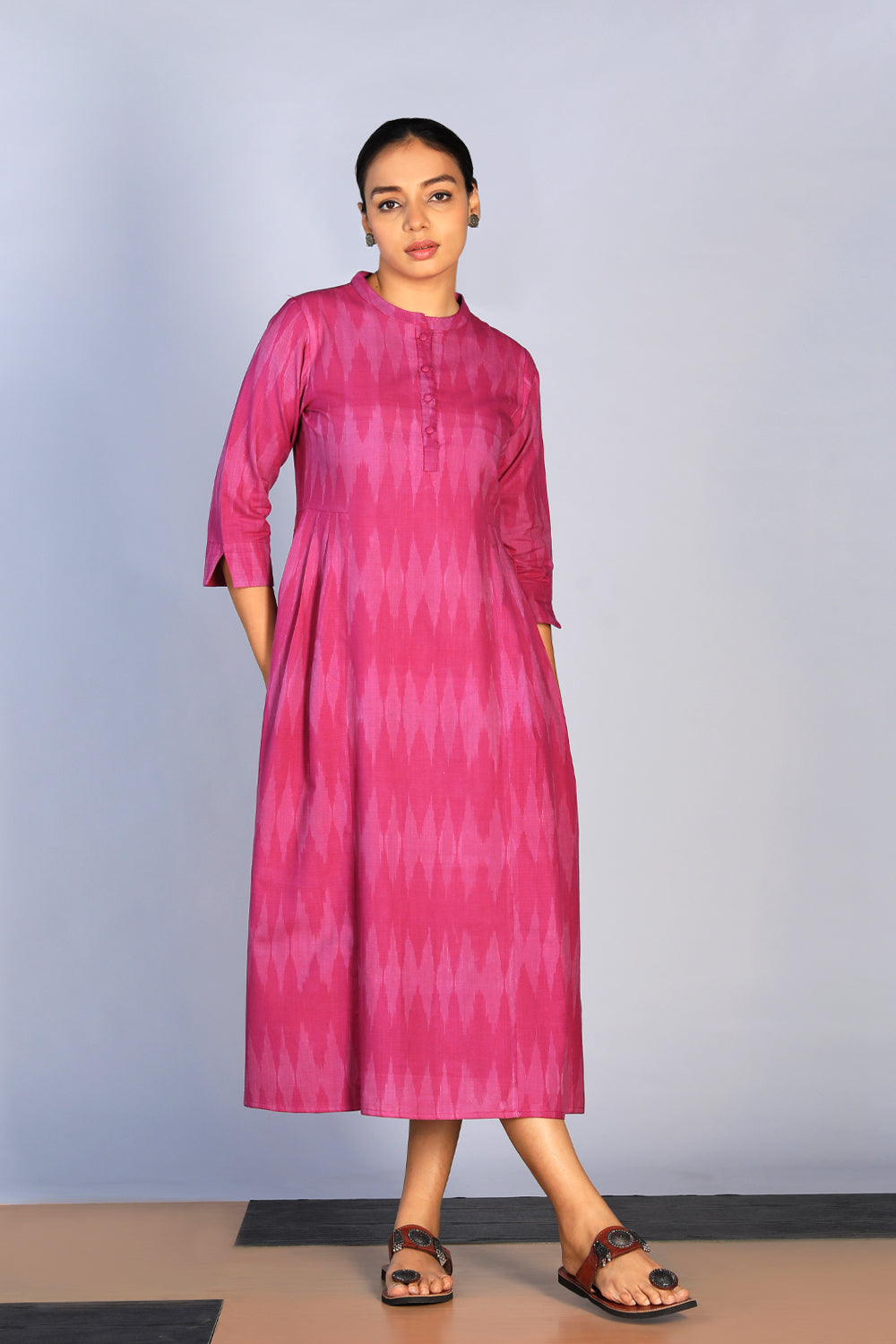 Kalanjali Ethnics Cotton Pochampally Ikat dress
