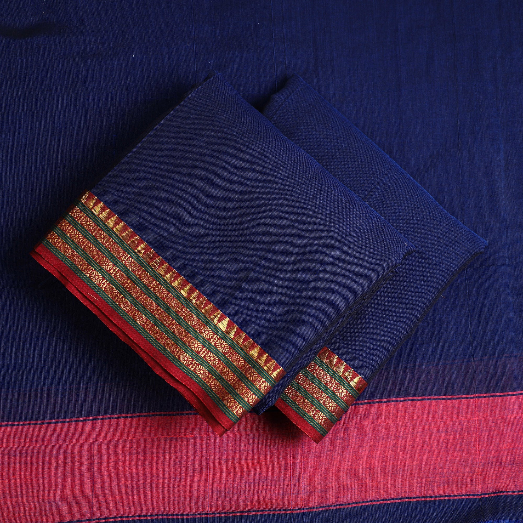 SOUTH KARGHA Blue - 3pc Dharwad Cotton Suit Material Set 30 - view 2