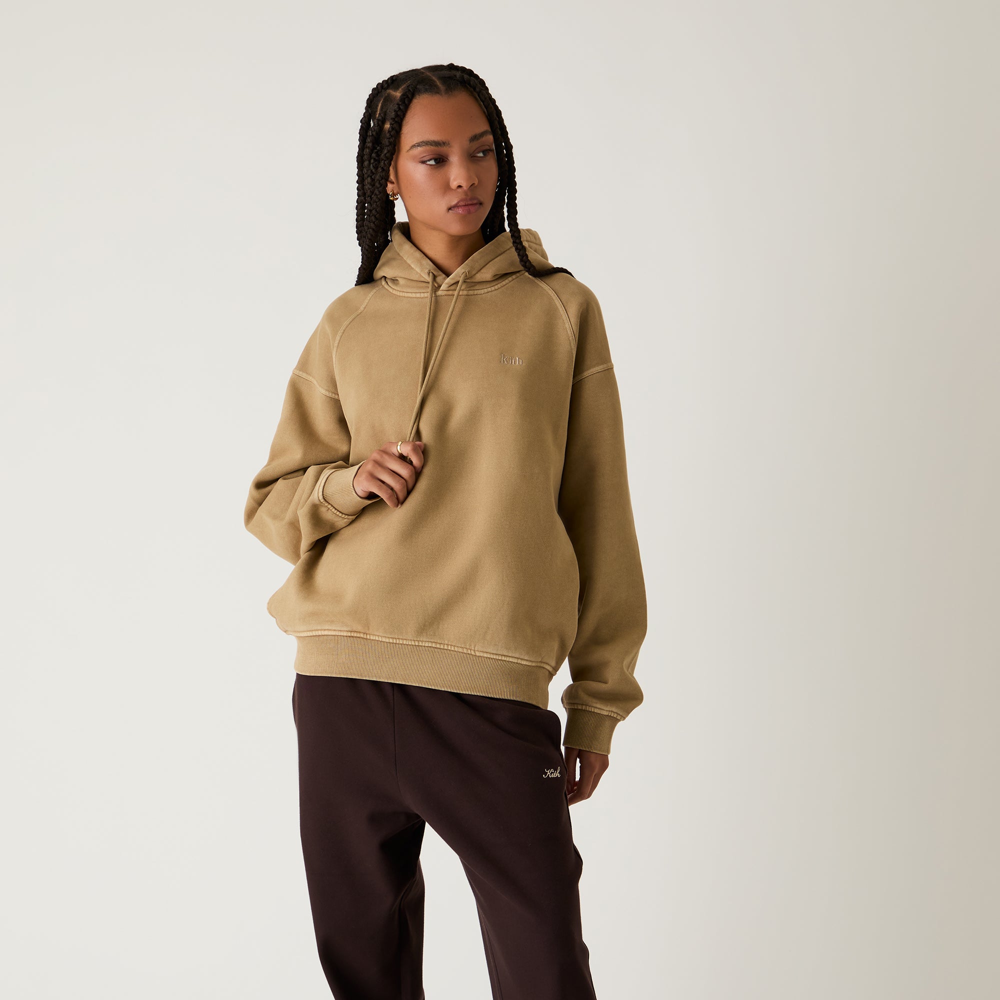 Kith Women Maverick Sueded Hoodie - Birch - view 2