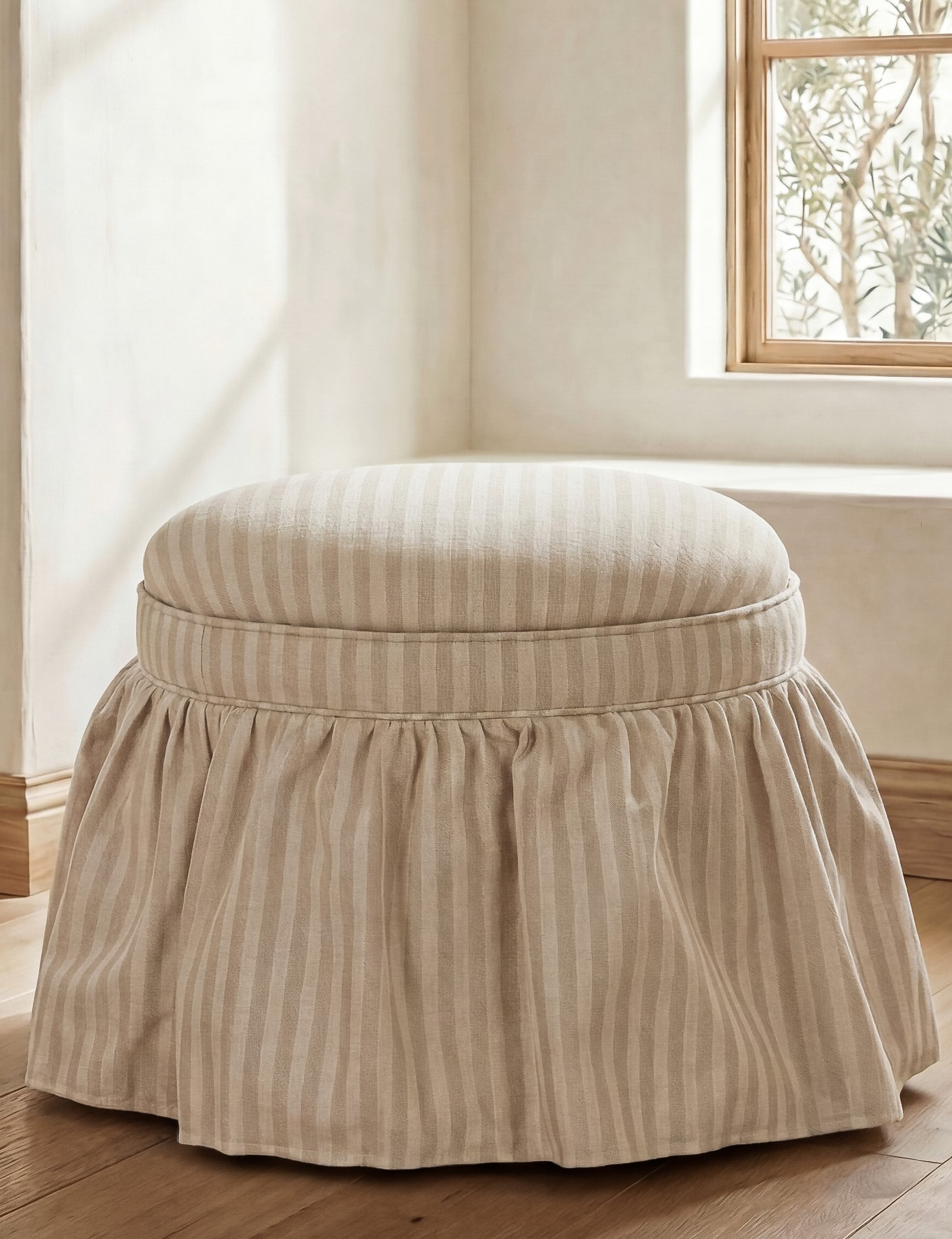 Lulu and Georgia Tompkins Round Storage Ottoman - view 11