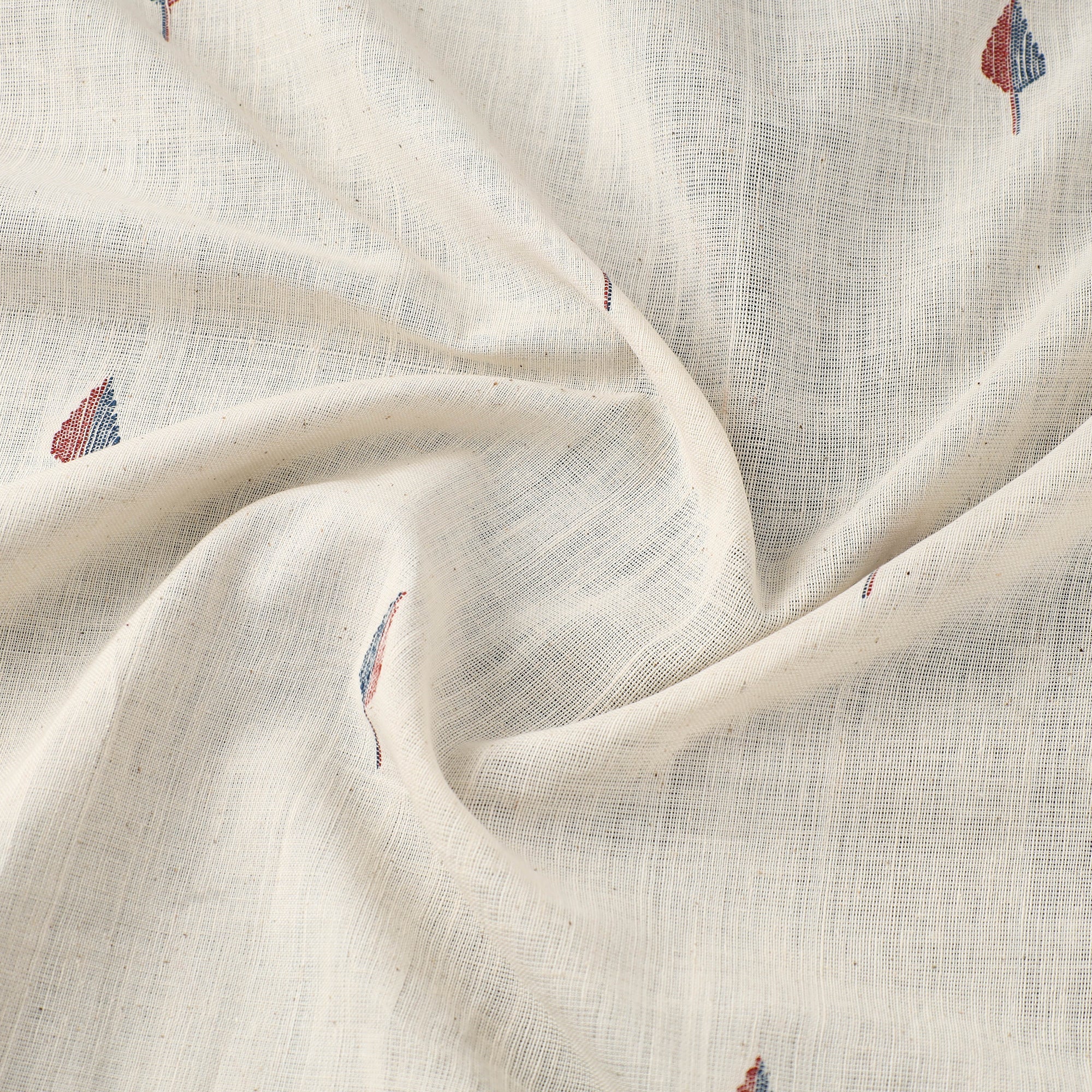 SOUTH KARGHA Beige - Handspun Handloom Natural Dyed Cotton Kora Jamdani Fabric 45 - view 3