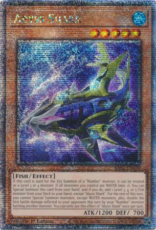 Yu-Gi-Oh! Abyss Shark - RA03-EN030 - Quarter Century Secret Rare - 1st Edition